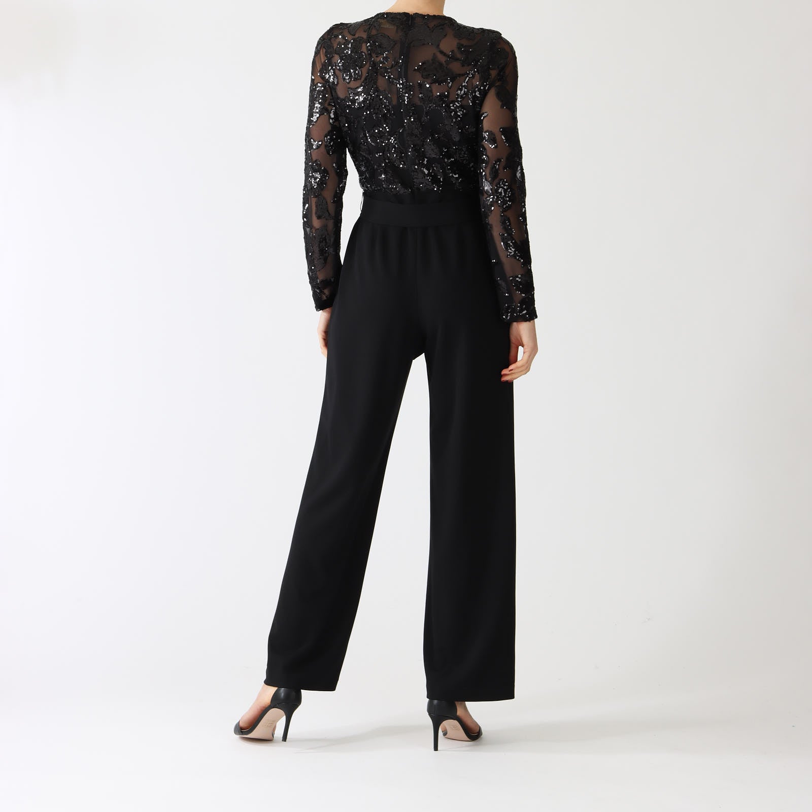 Black Sequin Jumpsuit