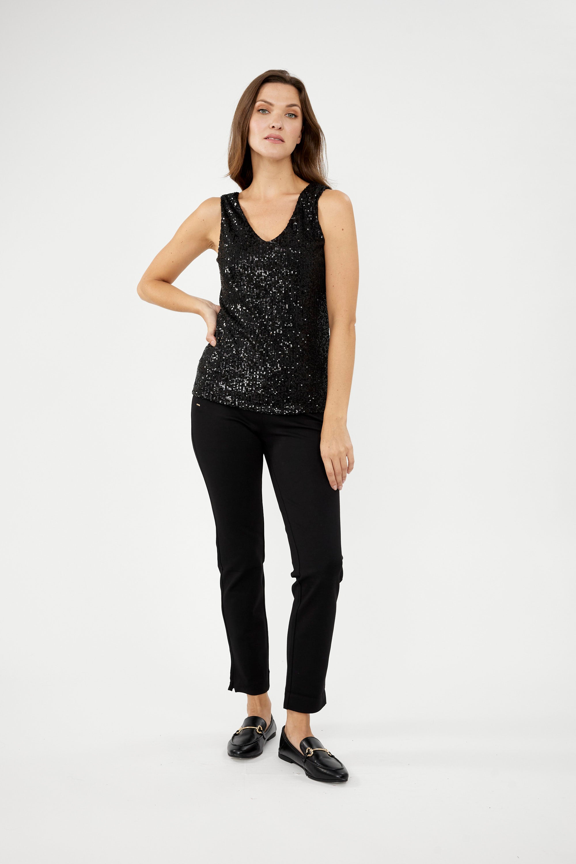 Black Sequin Tank