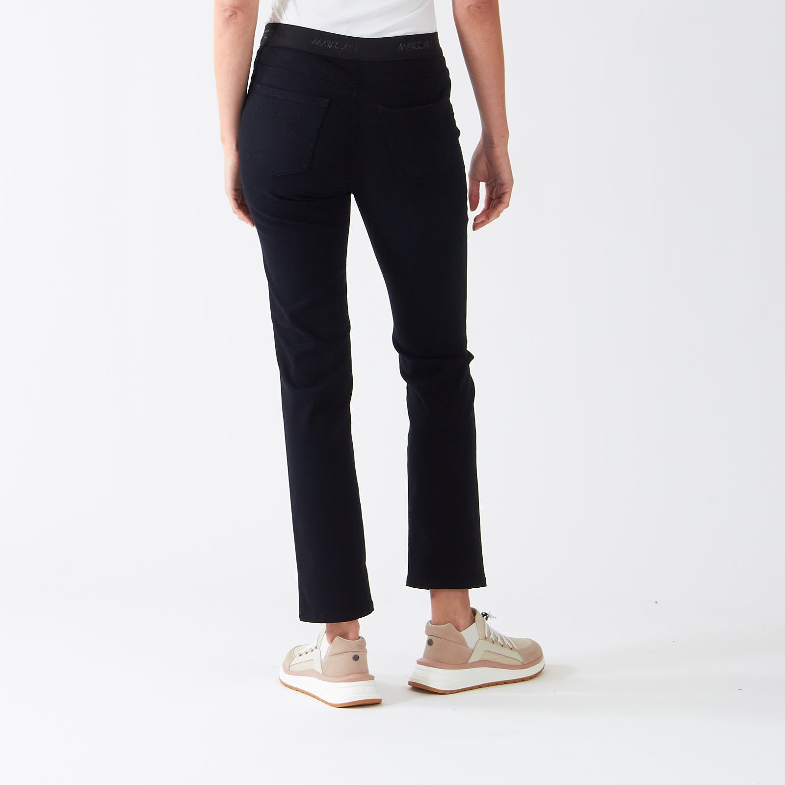 Black Siena Slim Leg Pull-On Jeans