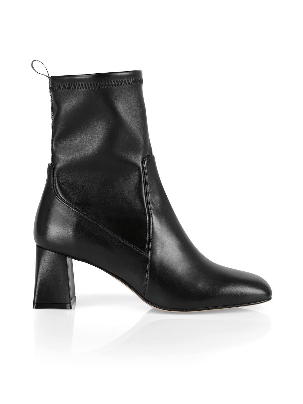 Black Square Toe Ankle Boots