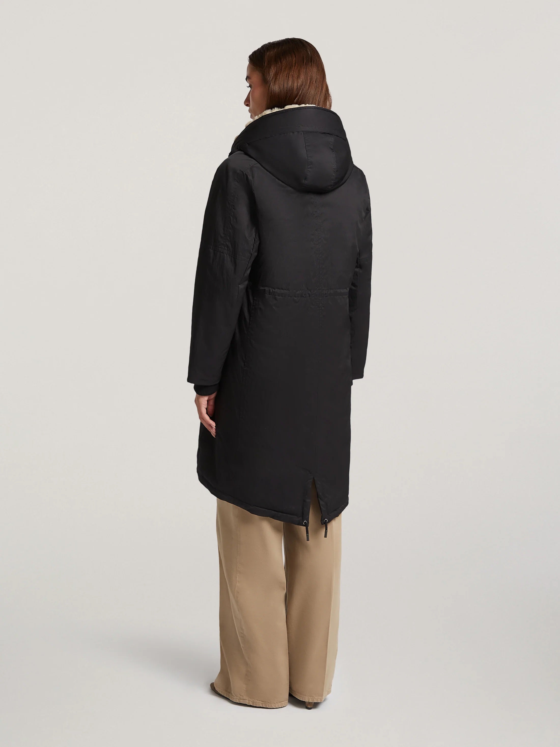 Black Tegen Parka Coat