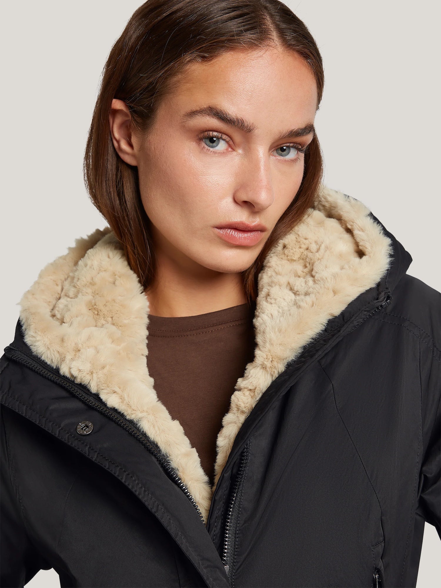 Black Tegen Parka Coat