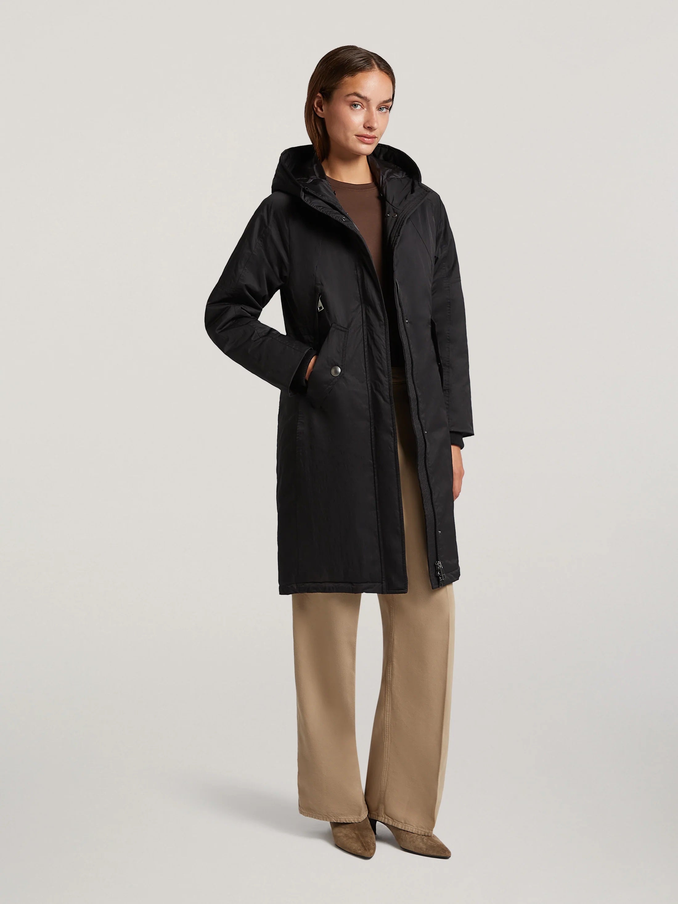 Black Tegen Parka Coat