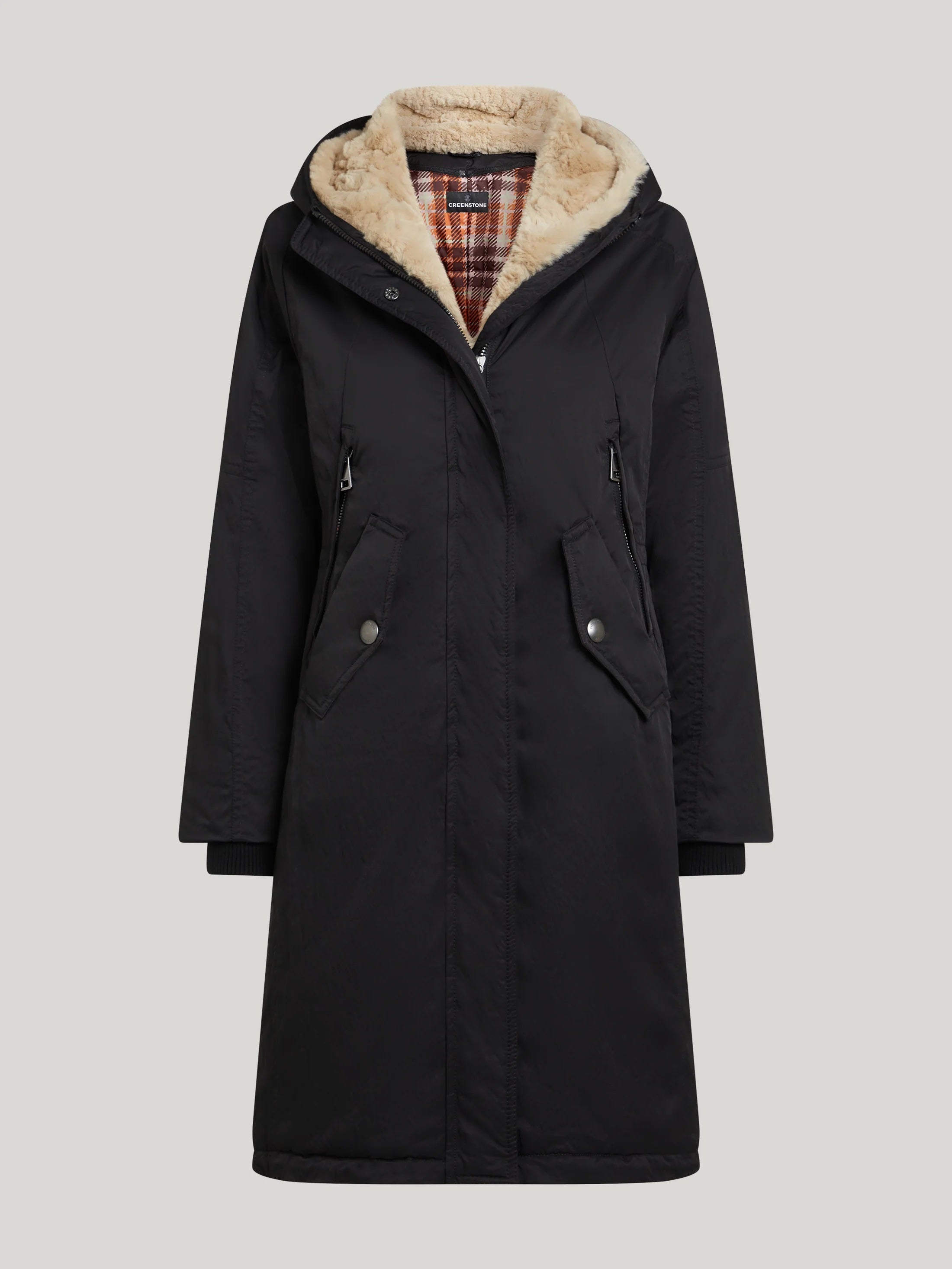 Black Tegen Parka Coat