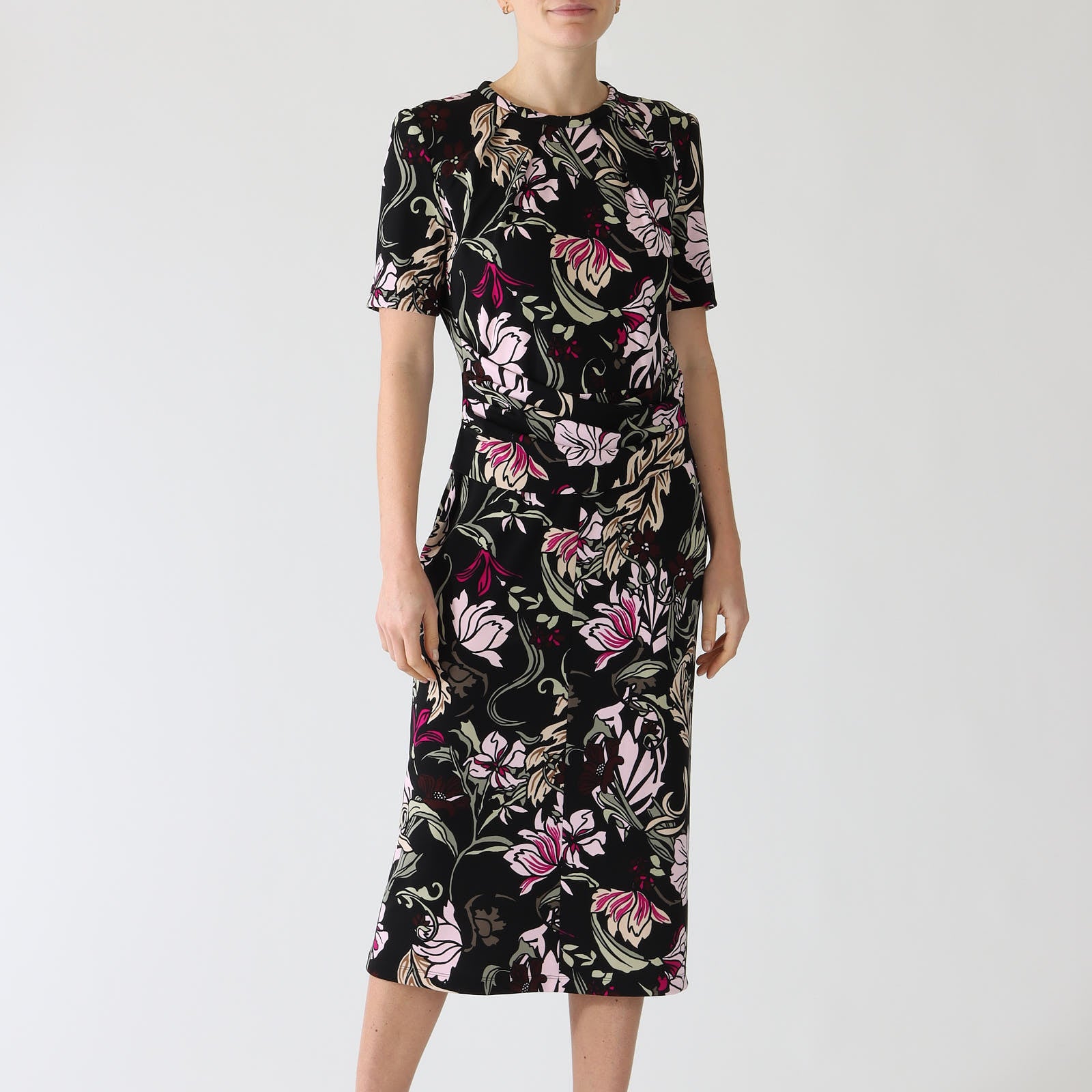 Black Twine Print Shift Dress