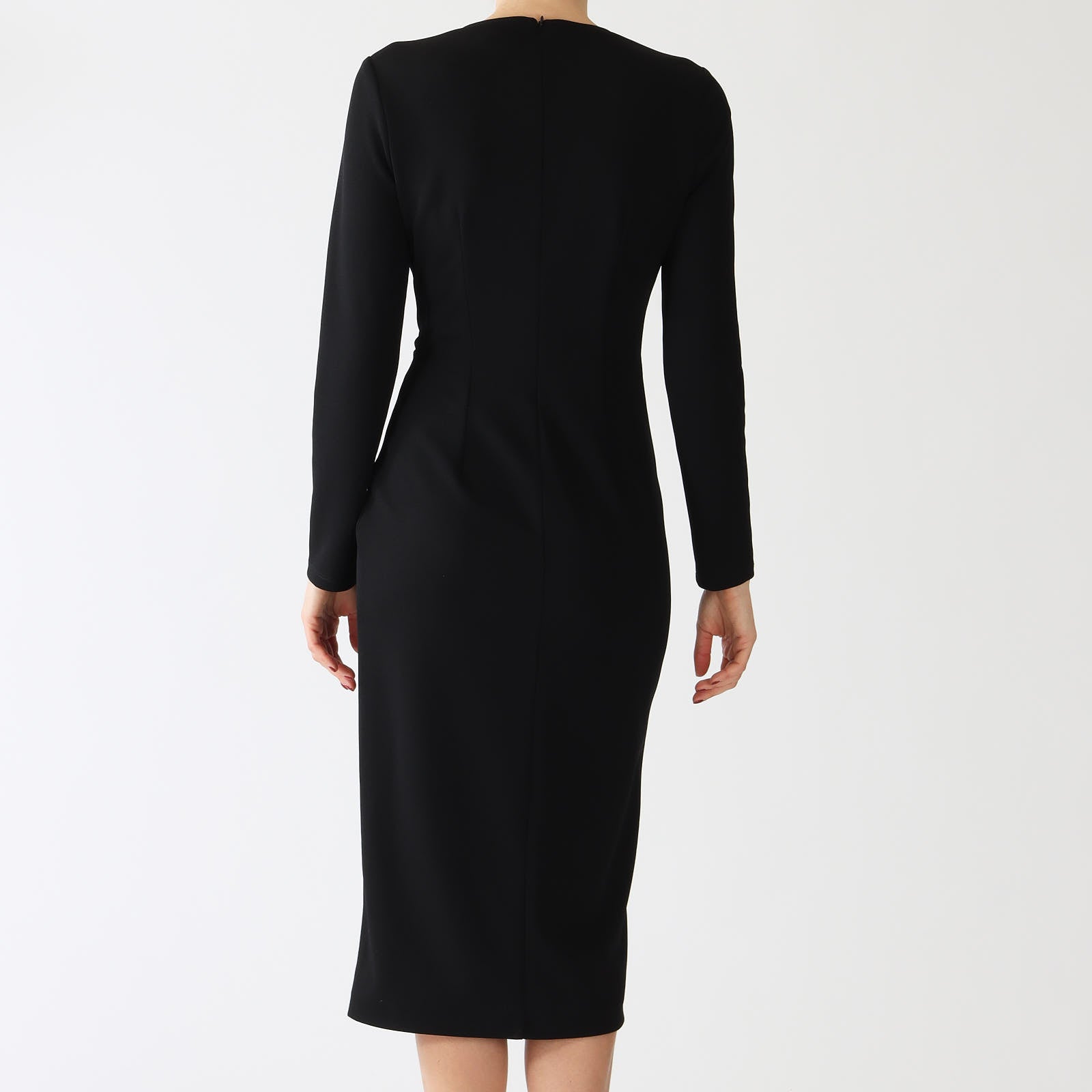 Black V-Neck Wrap Style Dress