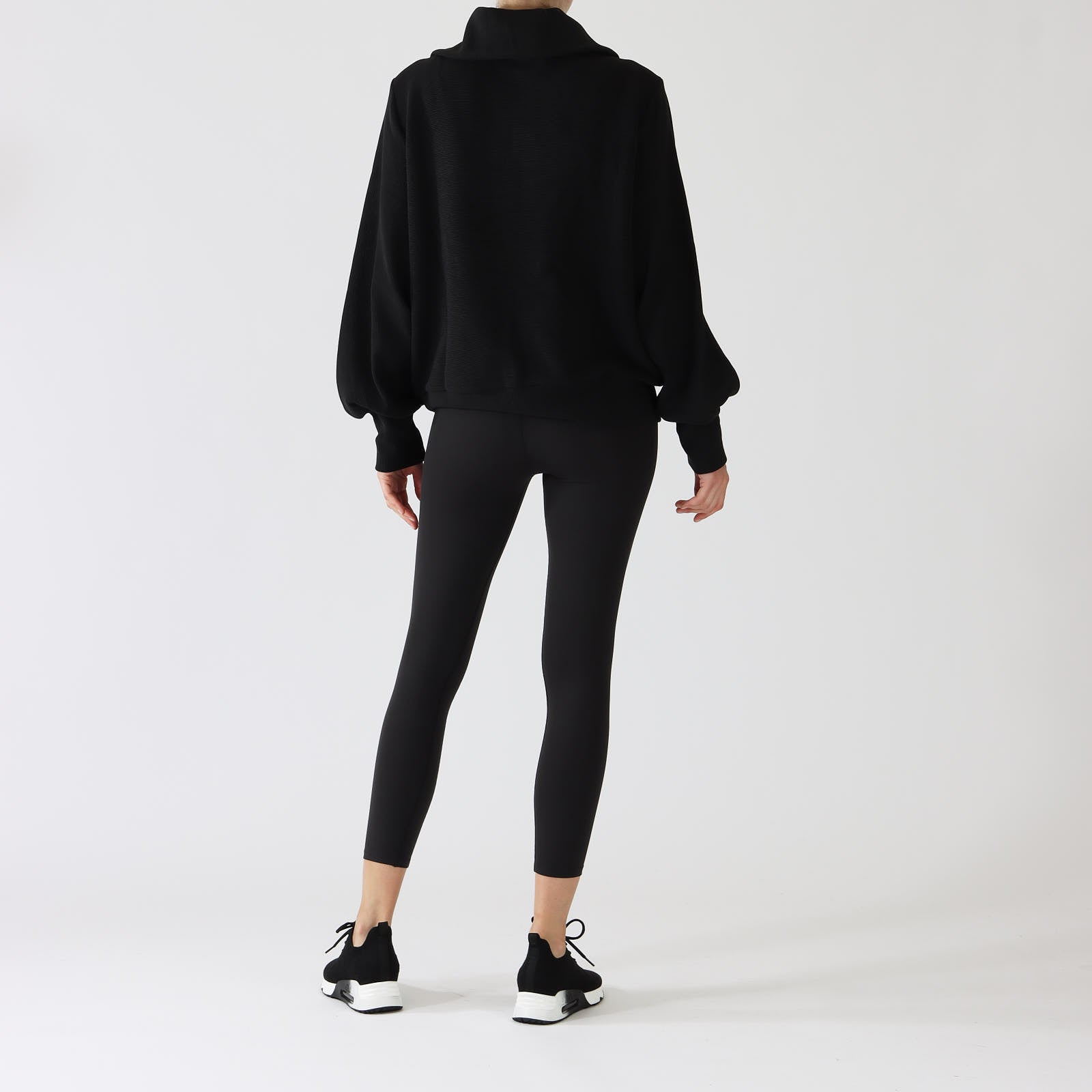 Black Vine Half-Zip Sweater
