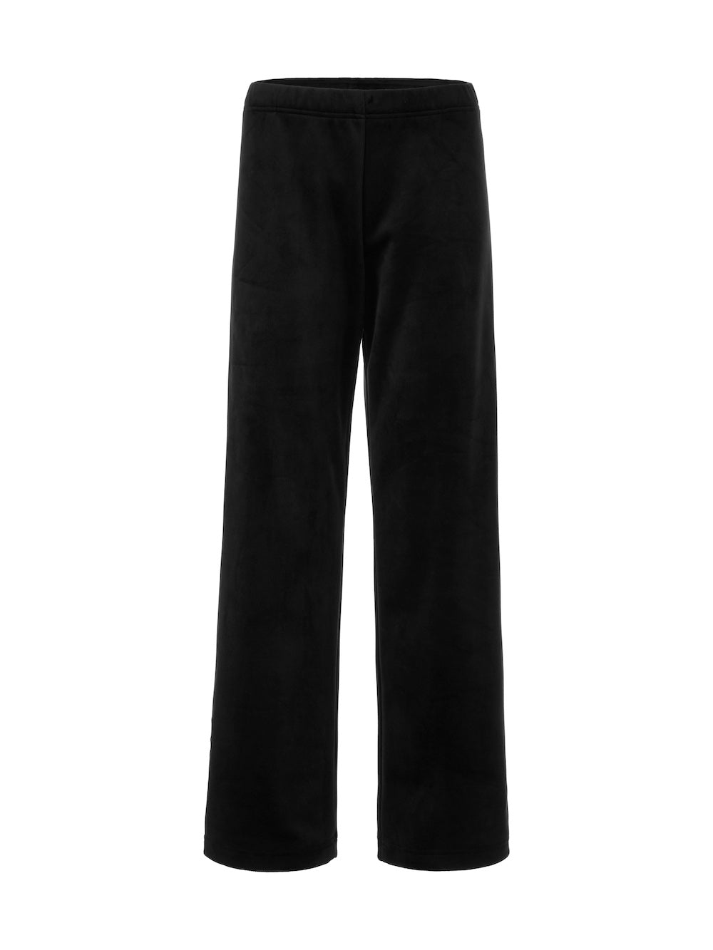 Black Welby Wide Leg Ribbed Jersey Pants