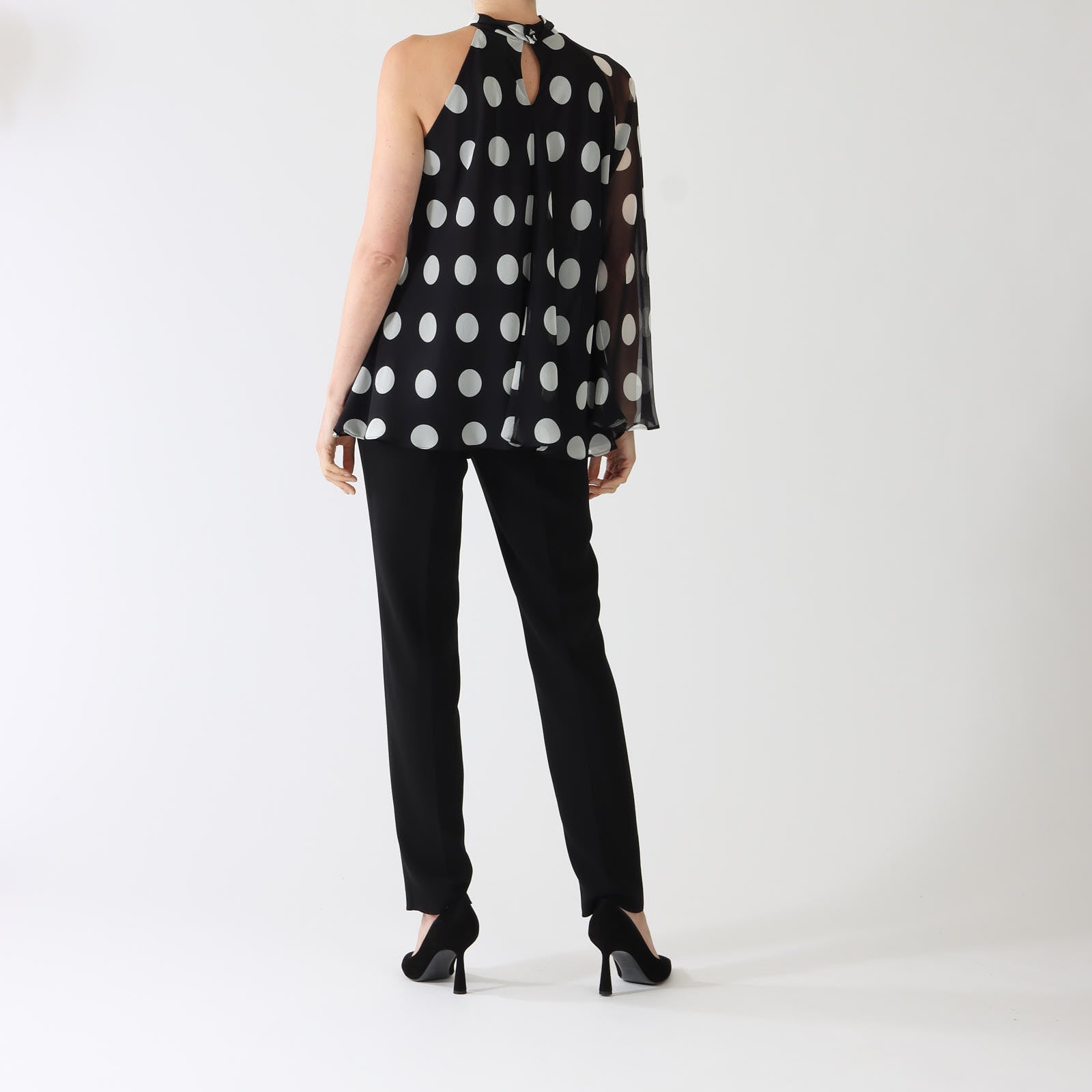 Black & White Carella One Shoulder Blouse