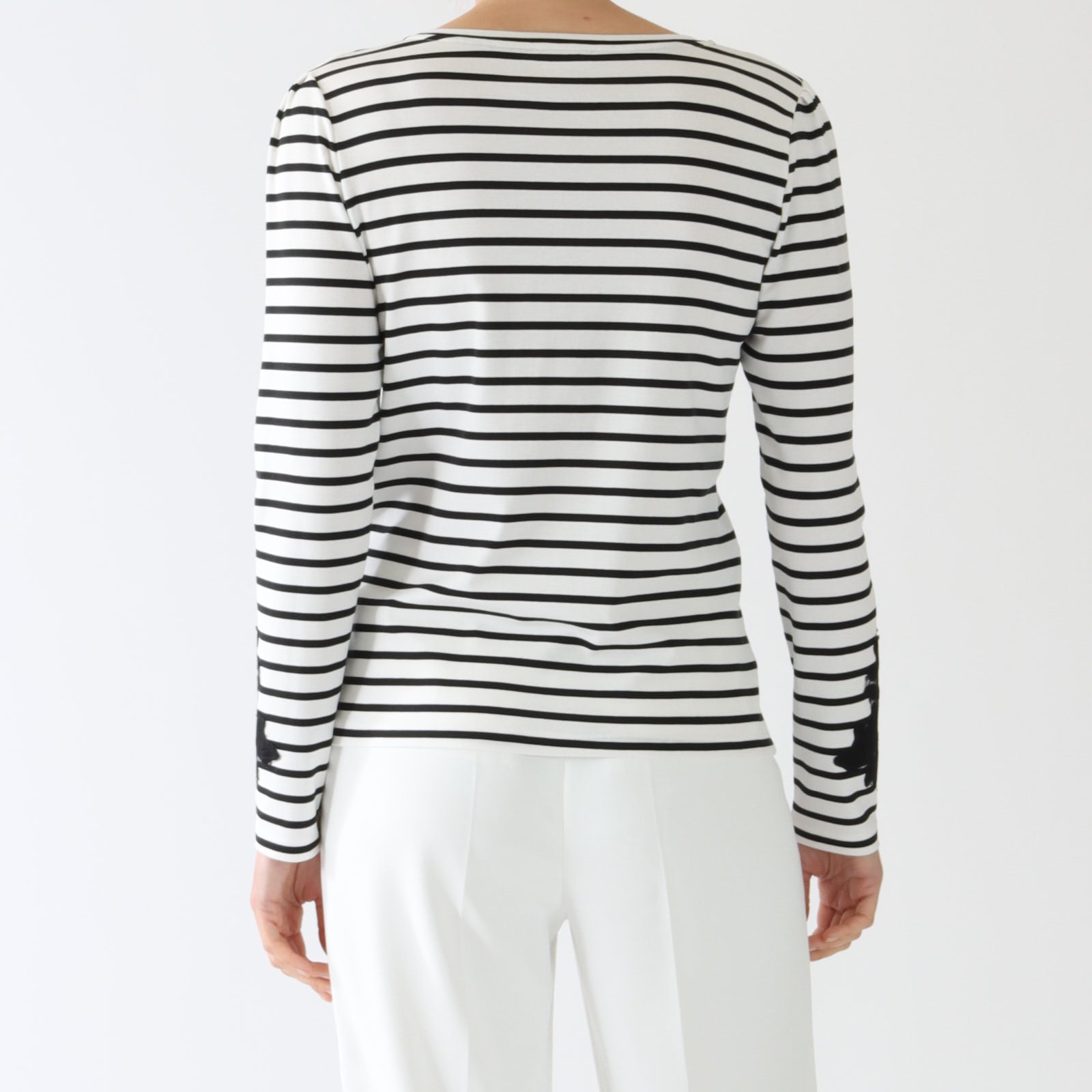 Black & White Striped Long Sleeved T-Shirt