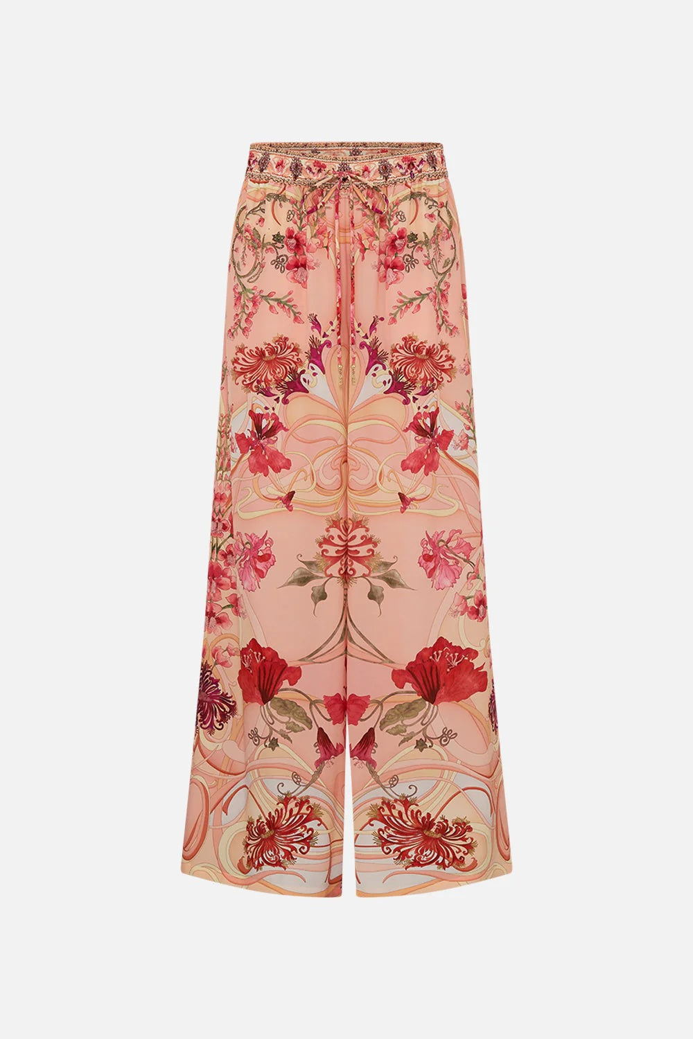 Blossoms And Brushstrokes Wide Leg Pants