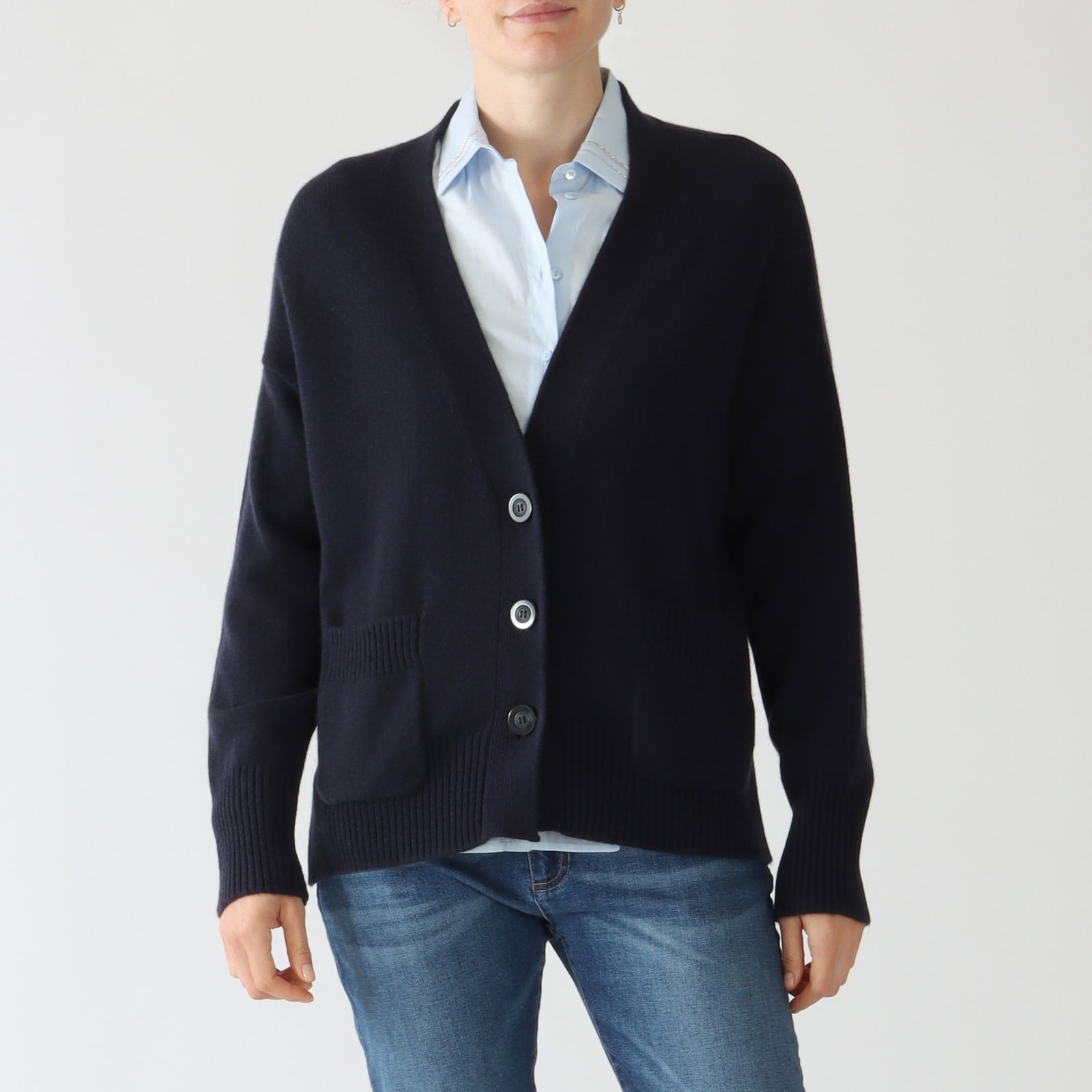 Blu Pure Cashmere Cardigan