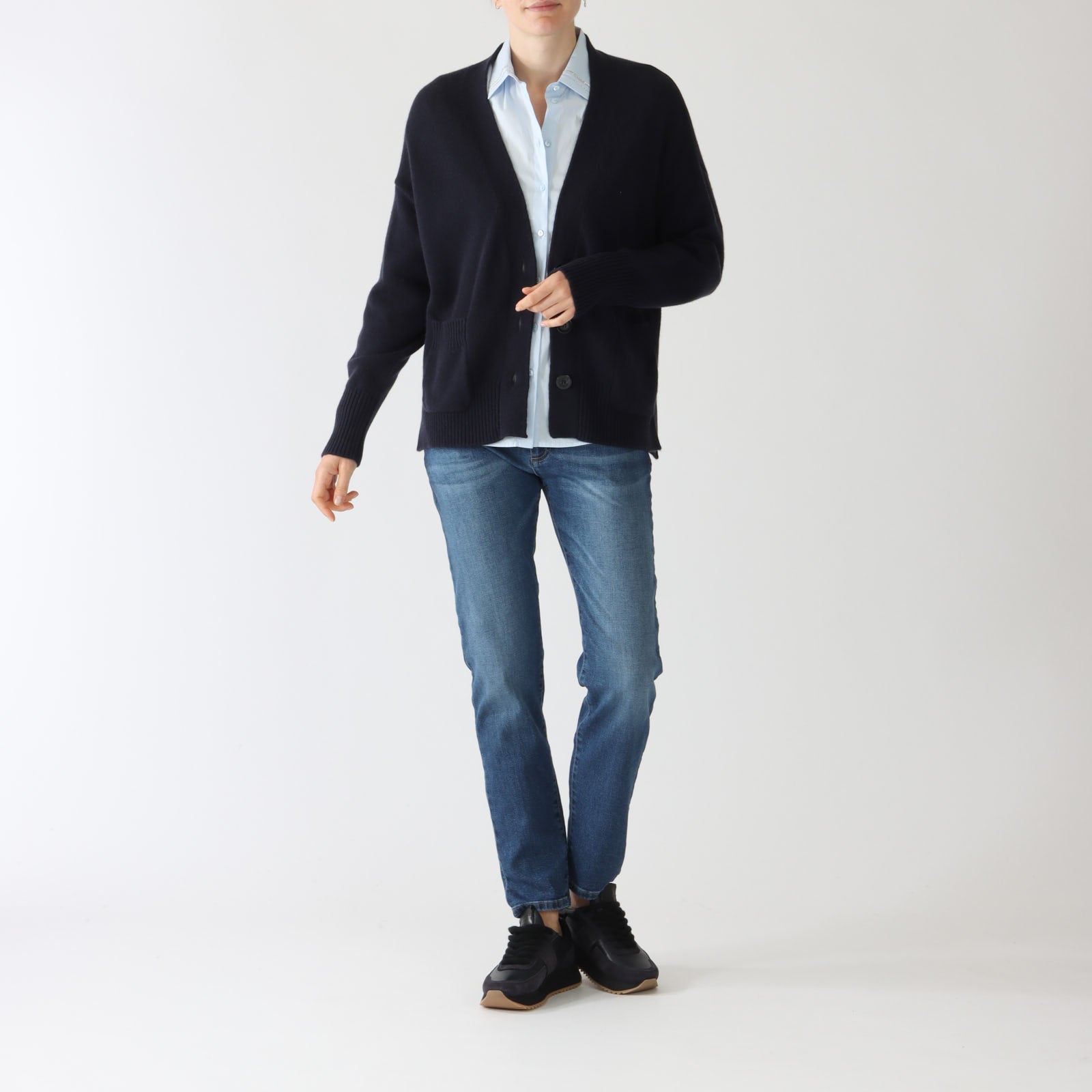 Blu Pure Cashmere Cardigan