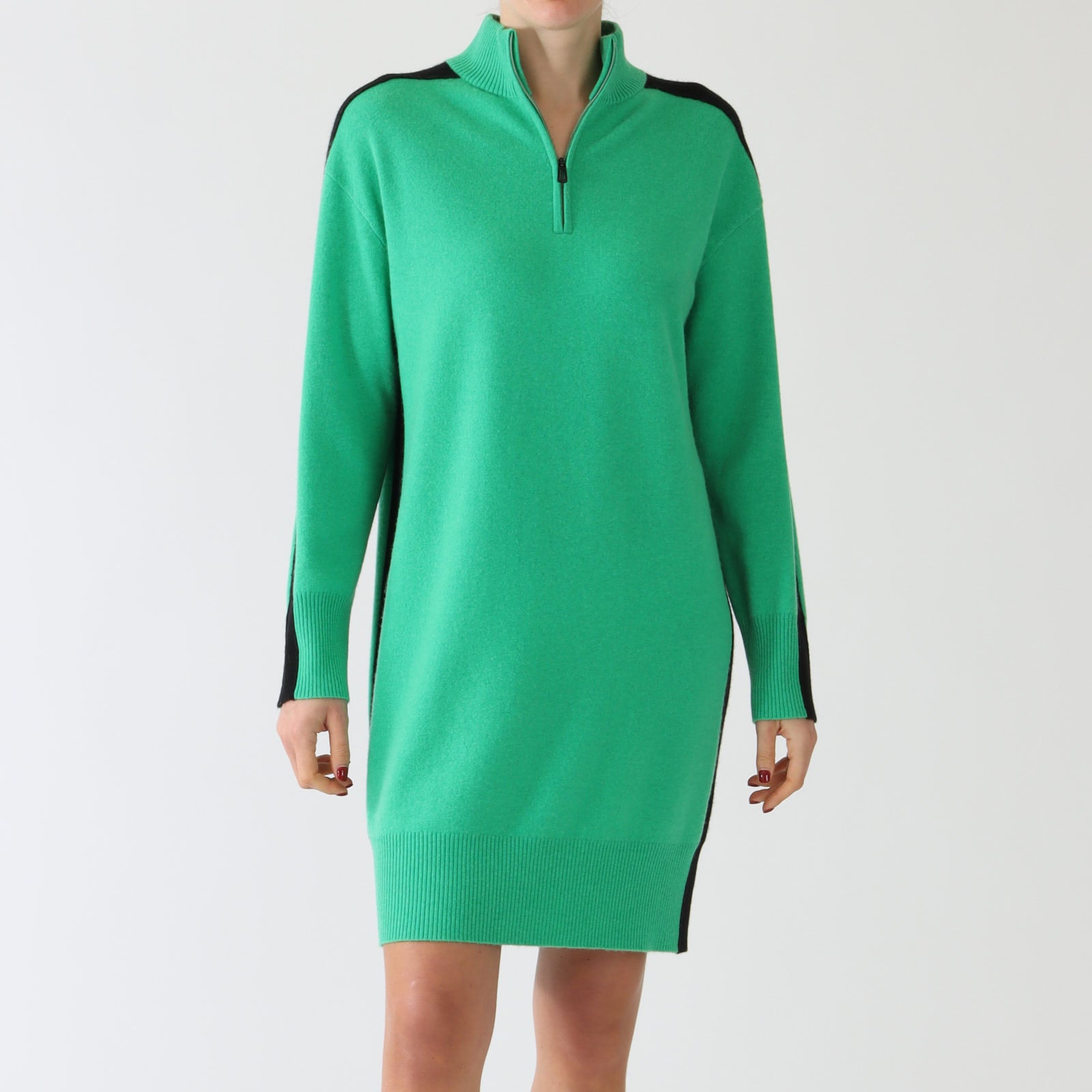 Bright Basil Leaf Cashmere Blend Dress