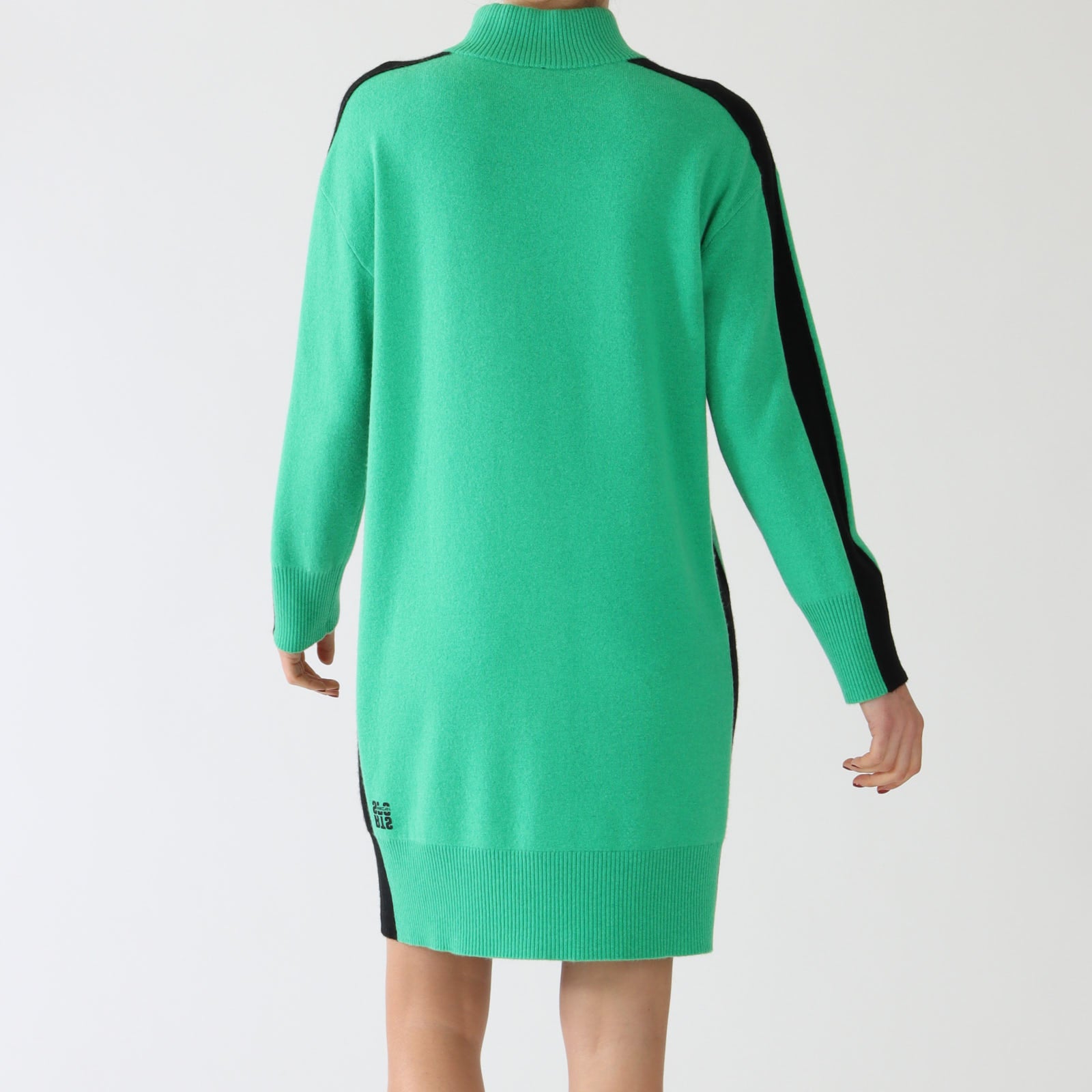 Bright Basil Leaf Cashmere Blend Dress