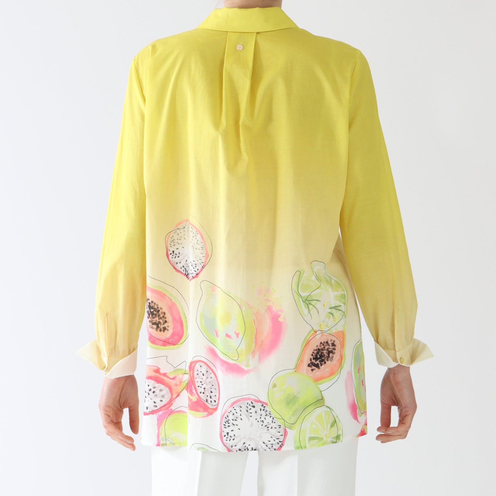 Bright Sulphur Citronella Printed Hem Shirt