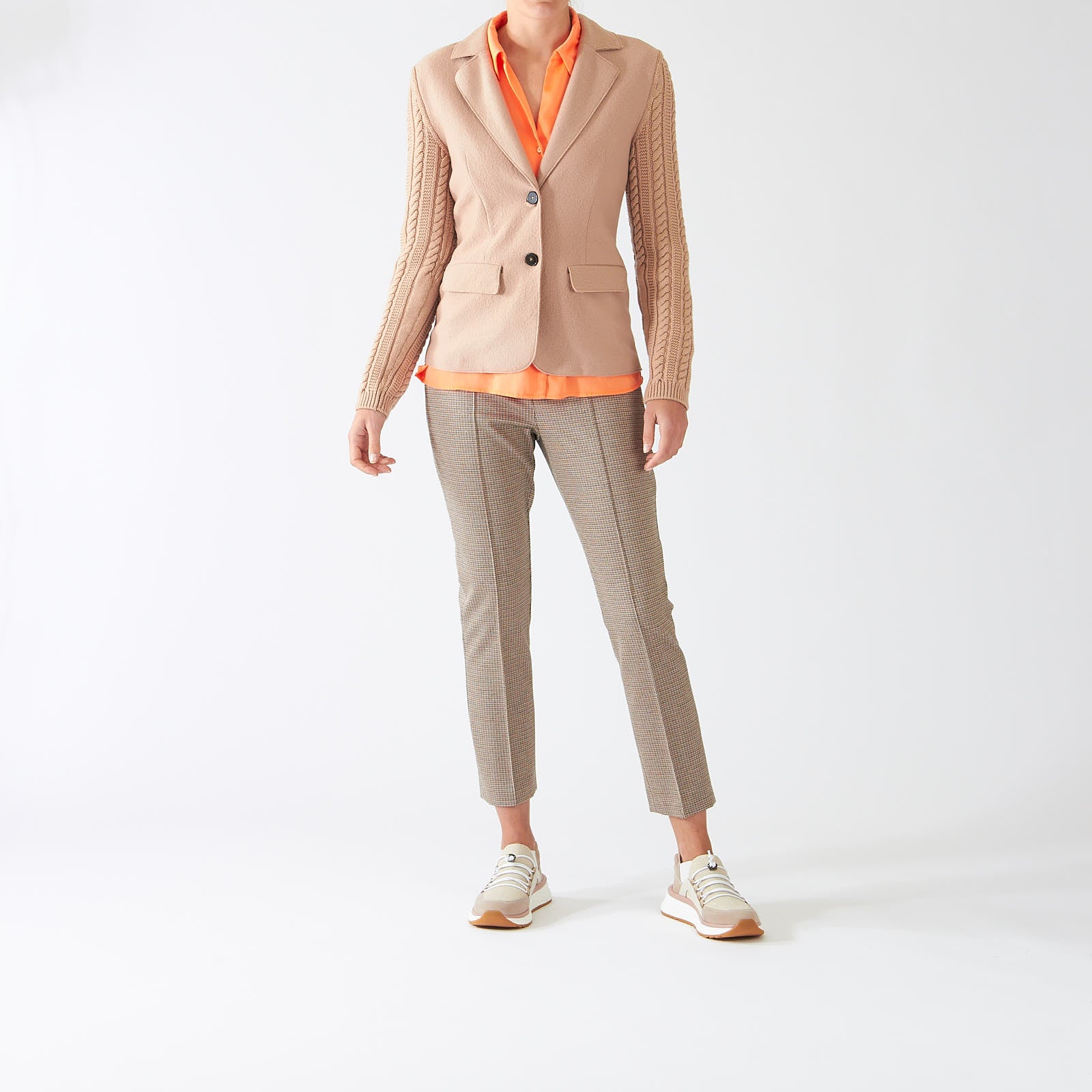 Bright Toffee Cable Wool Jacket
