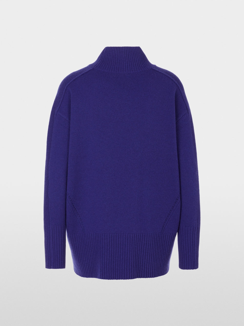 Bright Violet Cashmere Blend Polo Neck Sweater