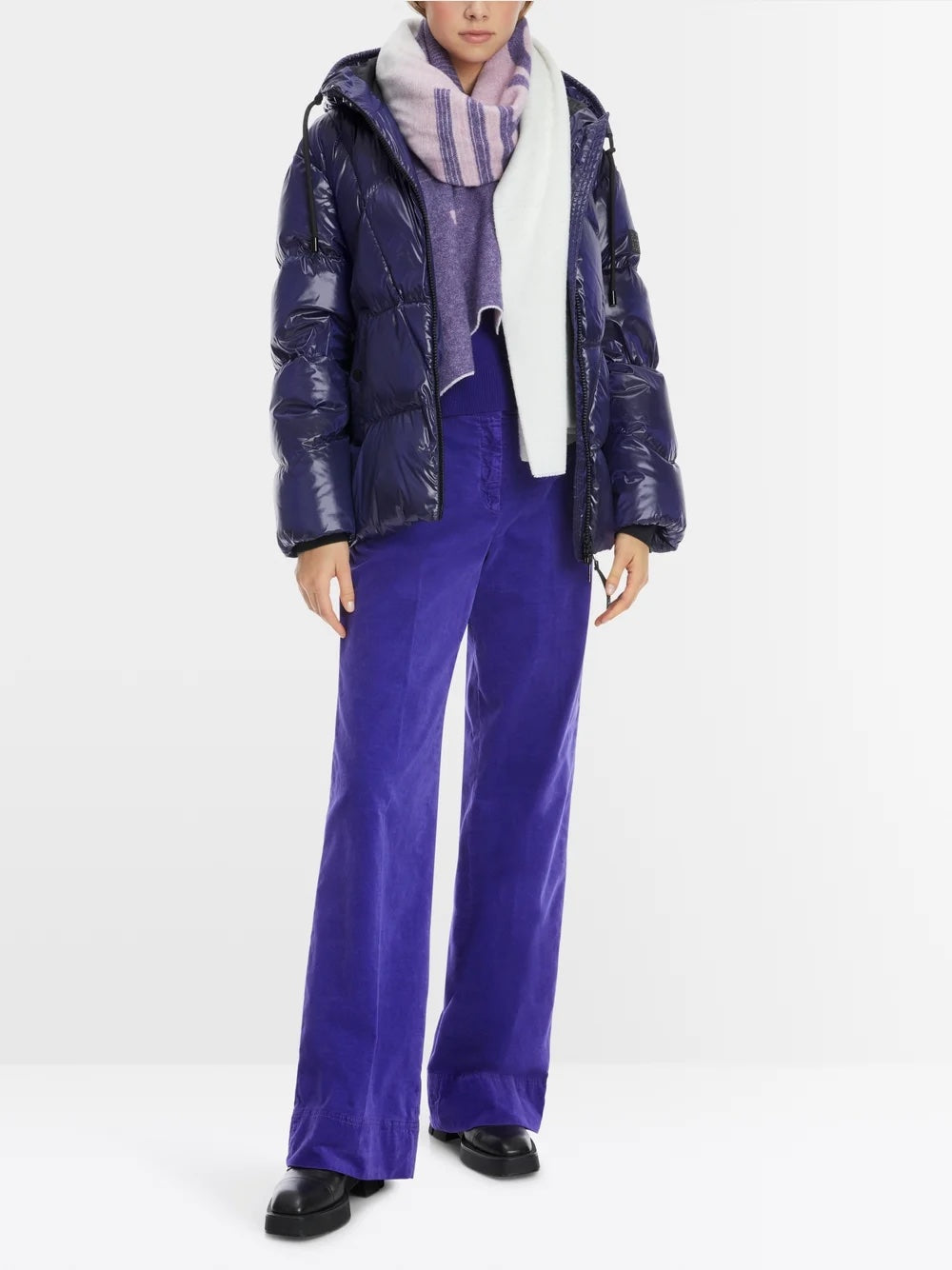 Bright Violet Hooded Puffer Jacket