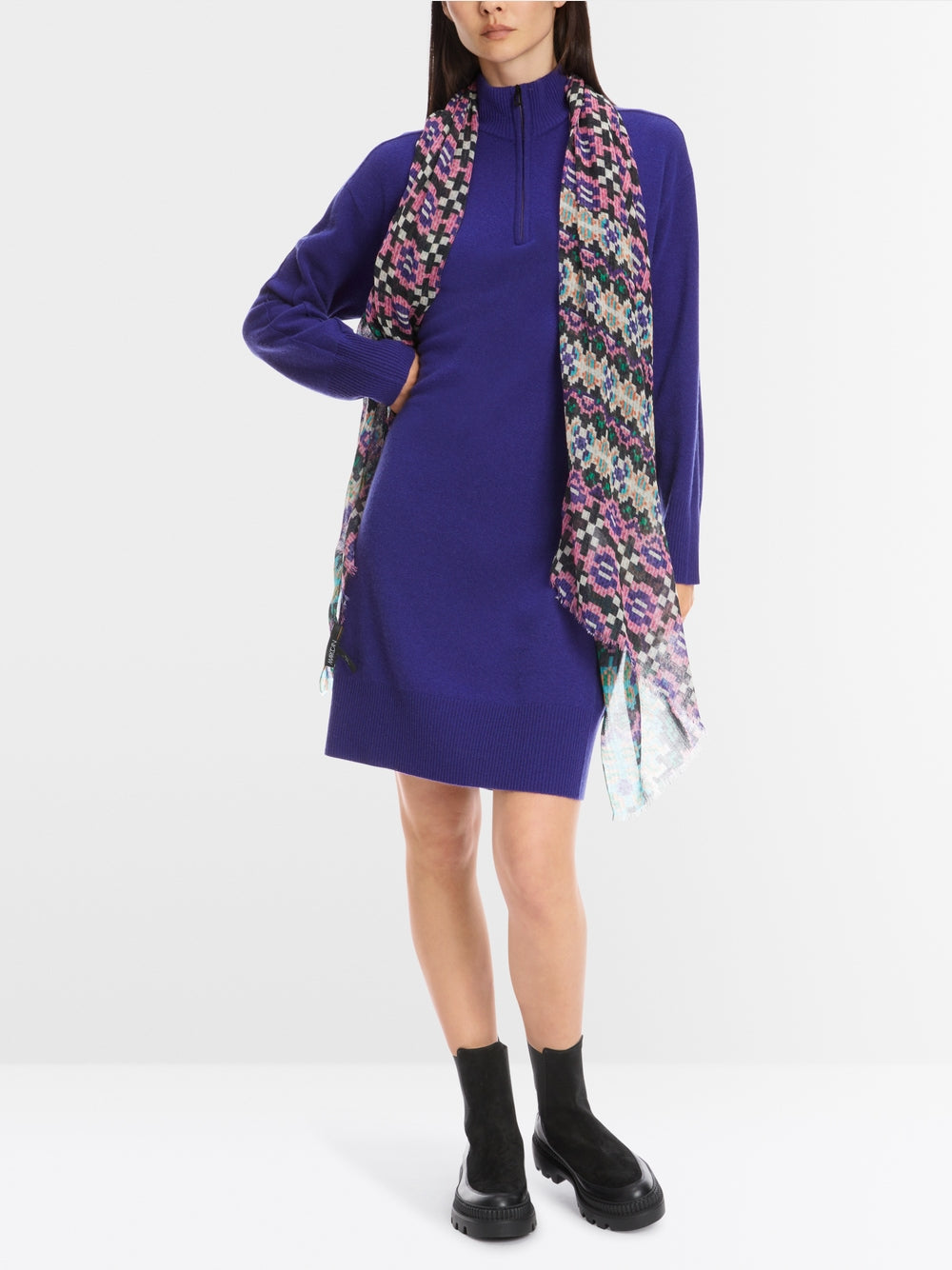 Bright Violet Cashmere Blend Dress