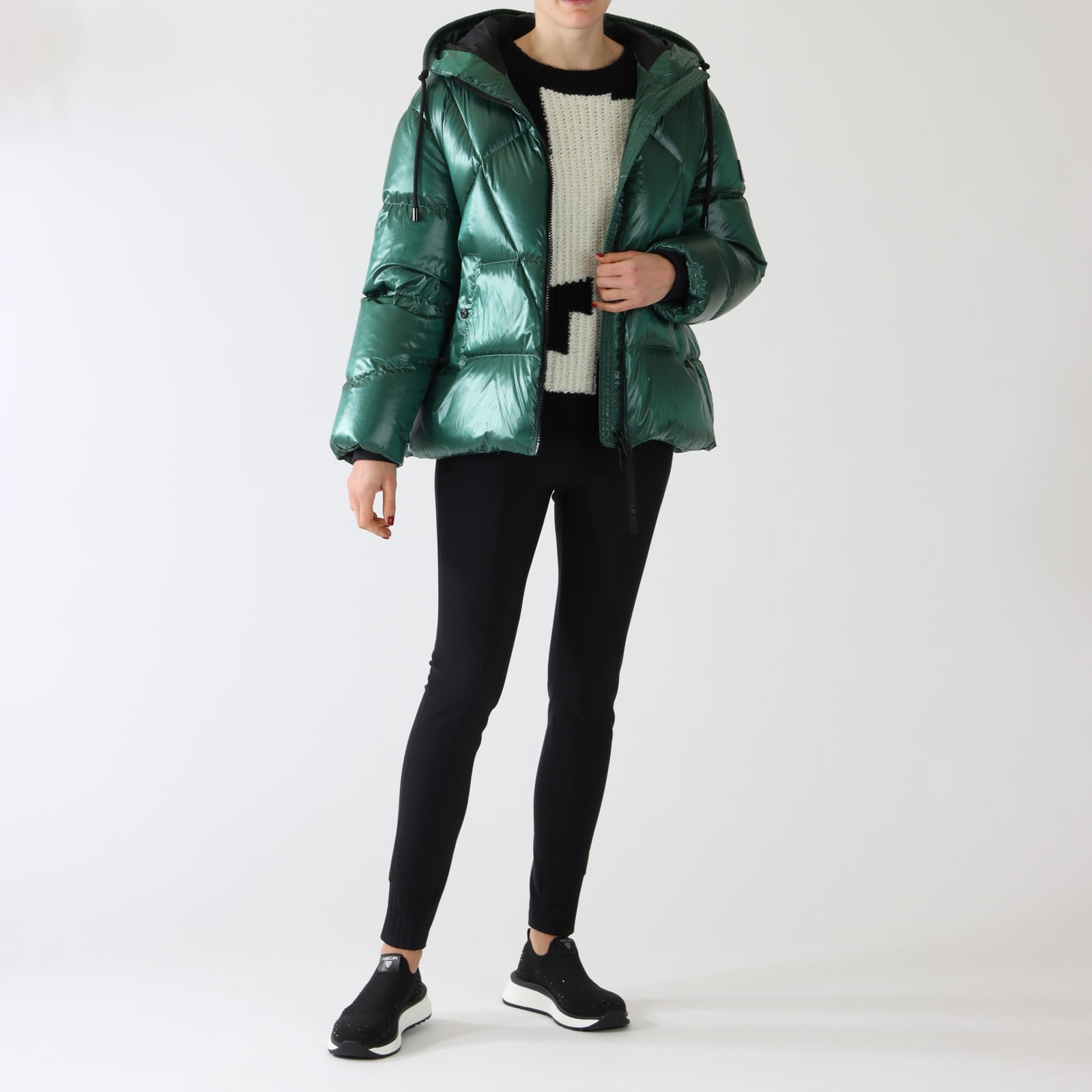 Brilliant Green Hooded Puffer Jacket