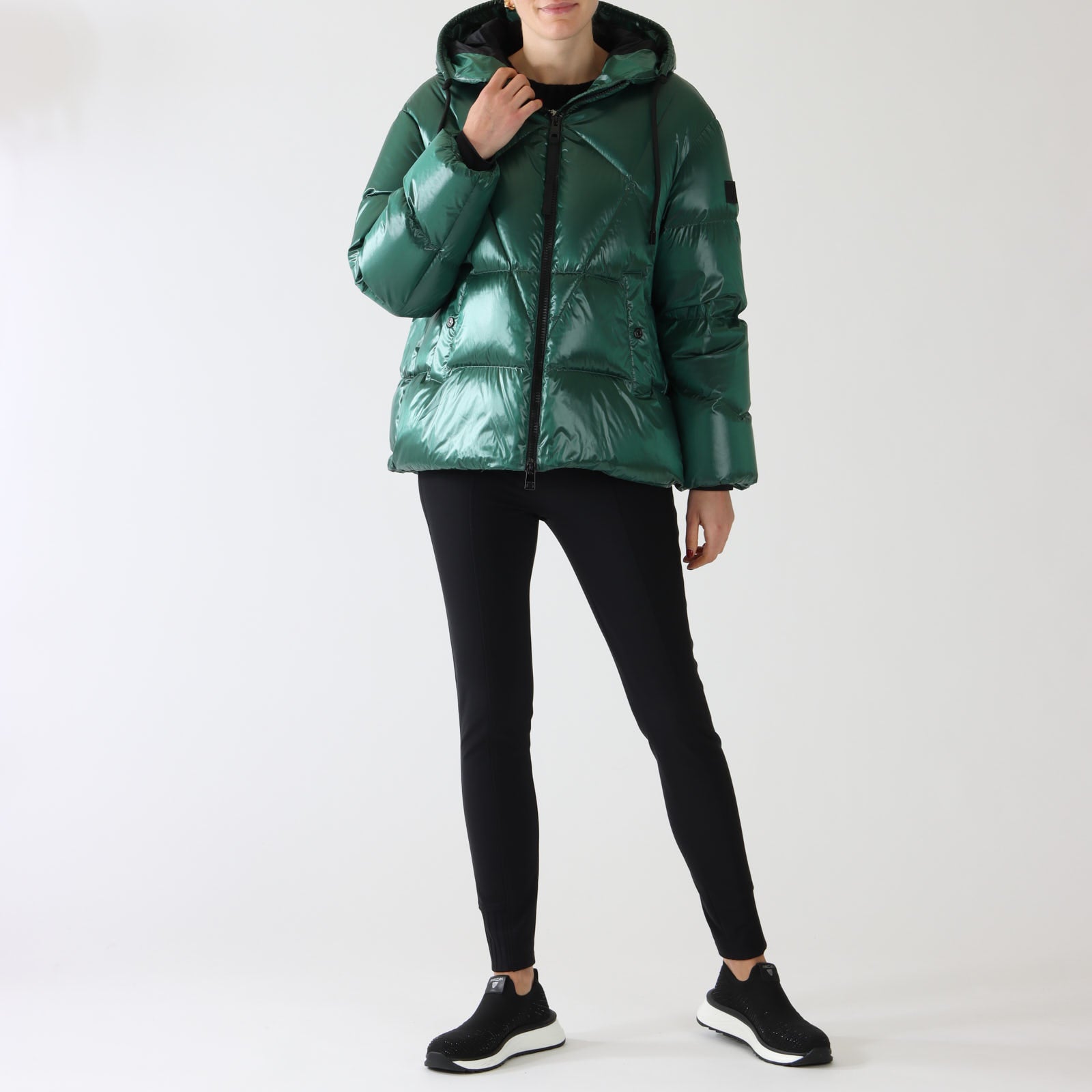 Brilliant Green Hooded Puffer Jacket