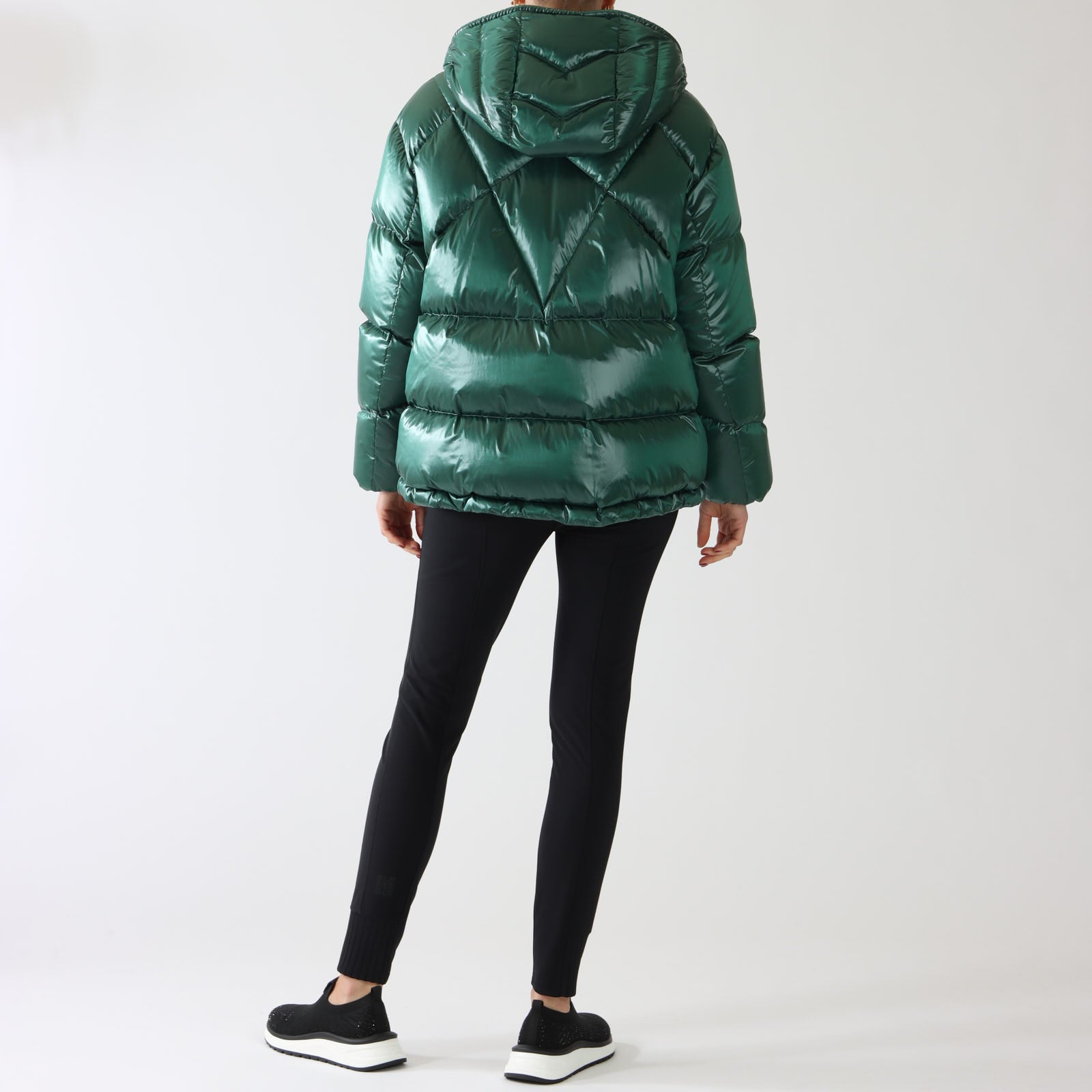 Brilliant Green Hooded Puffer Jacket