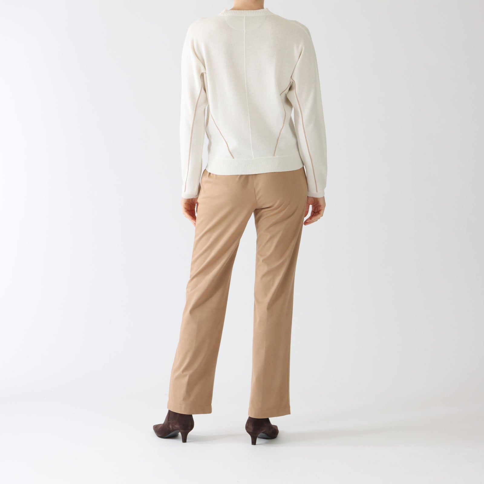 Cammello Suede Pull-On Straight Leg Pants