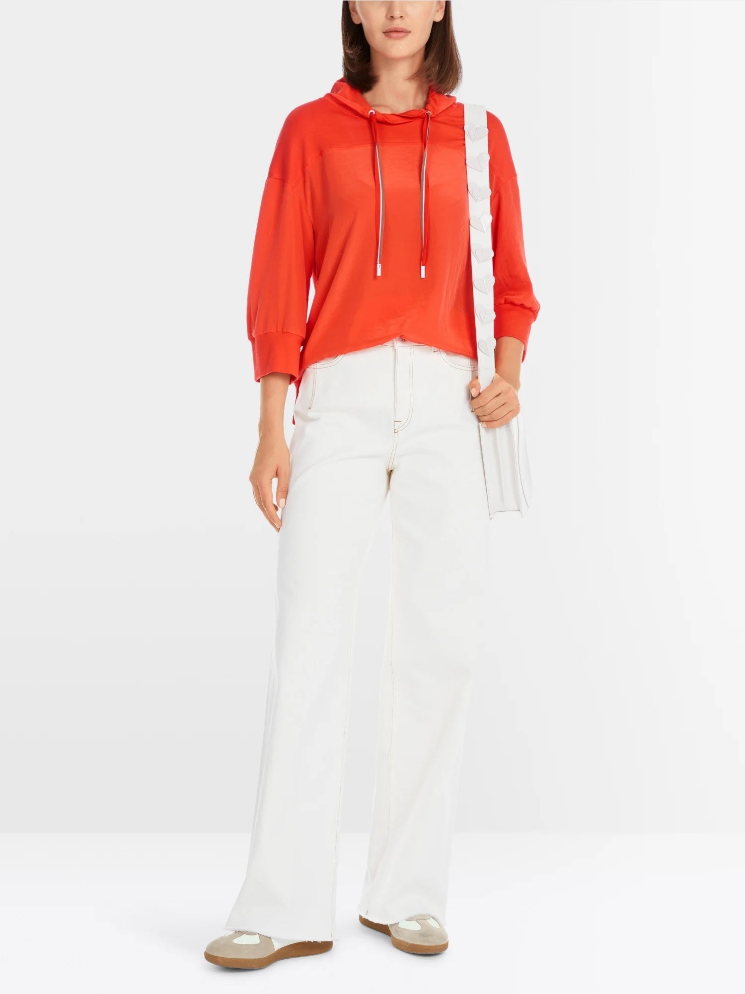 Campari Cotton Blend Funnel Neck Top