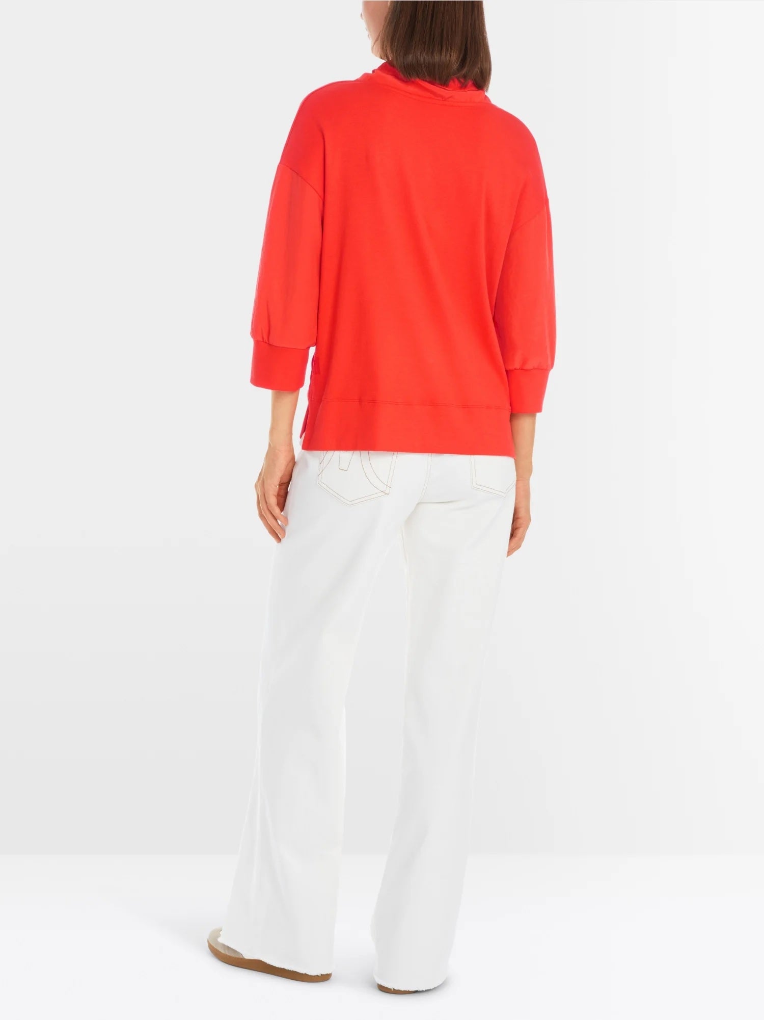 Campari Cotton Blend Funnel Neck Top