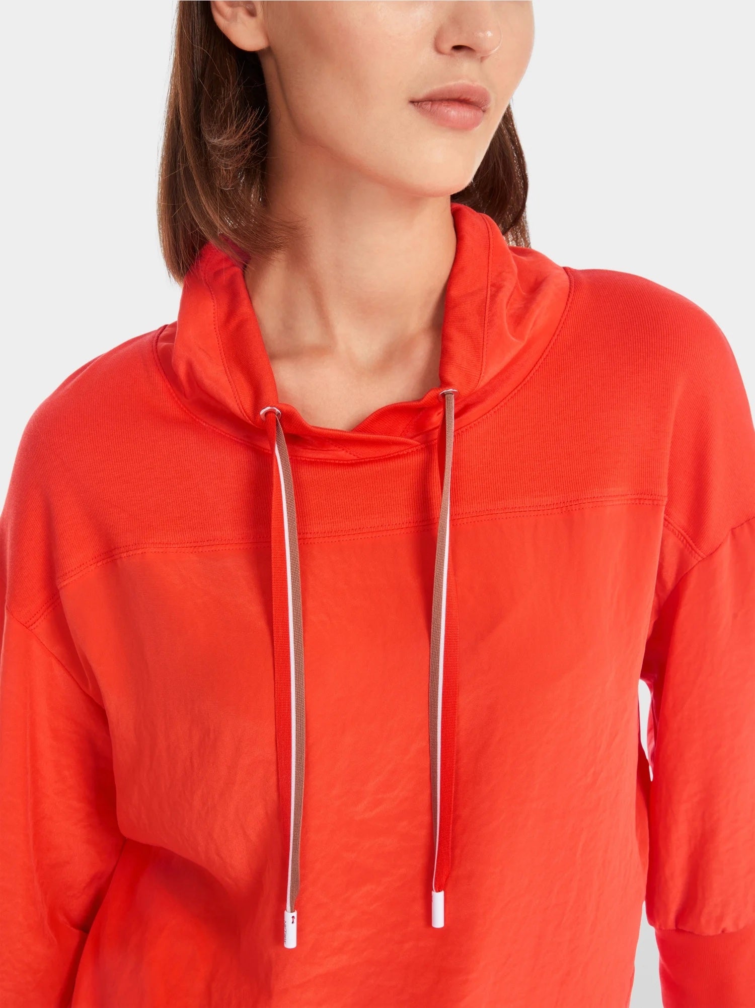 Campari Cotton Blend Funnel Neck Top