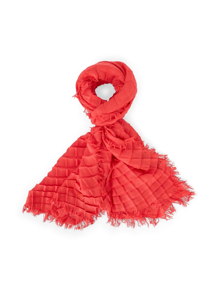 Campari Pleated Scarf