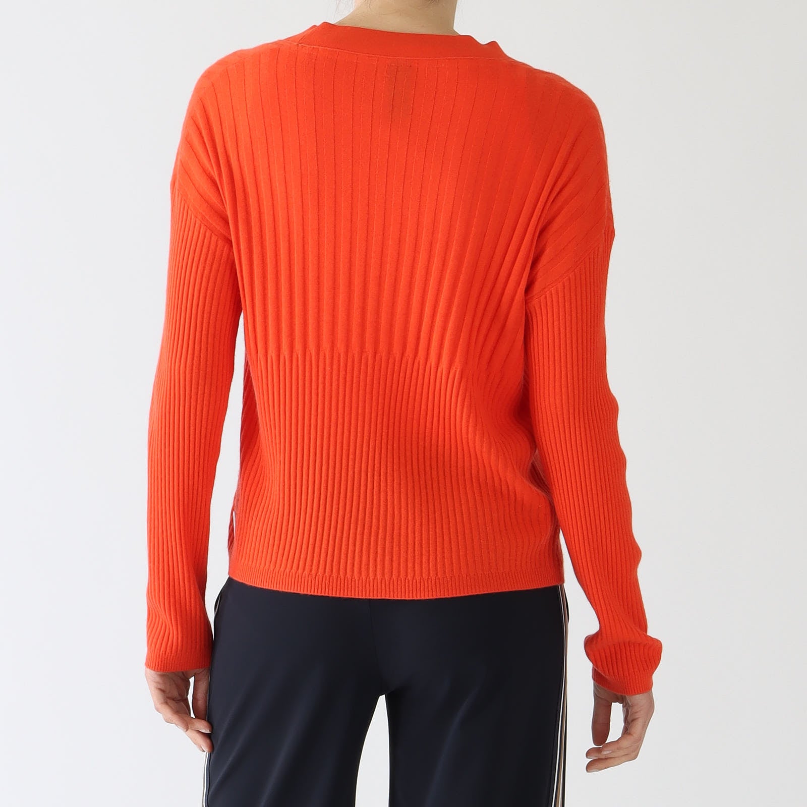 Campari Wool & Cashmere Blend Ribbed Cardigan