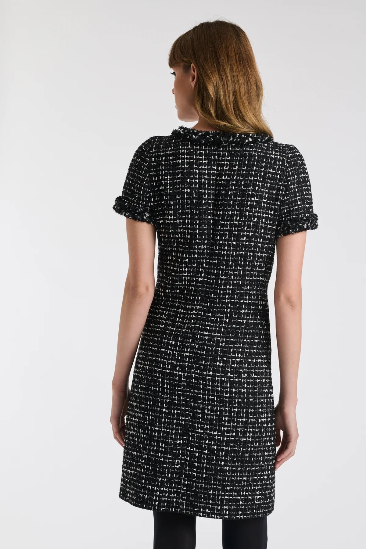 Camyl Noir Fringed Tweed Dress