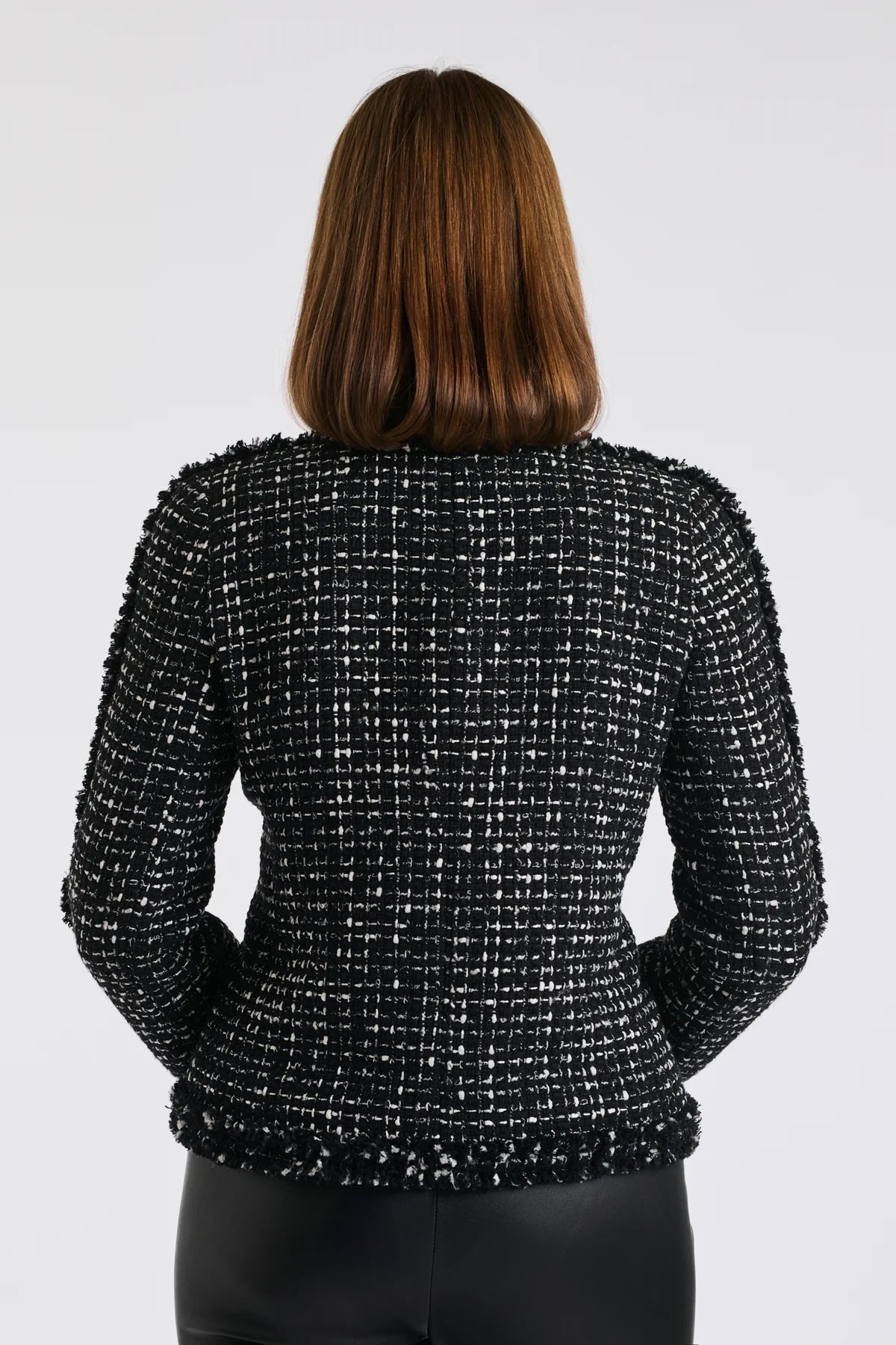 Camyl Noir Fringed Tweed Jacket