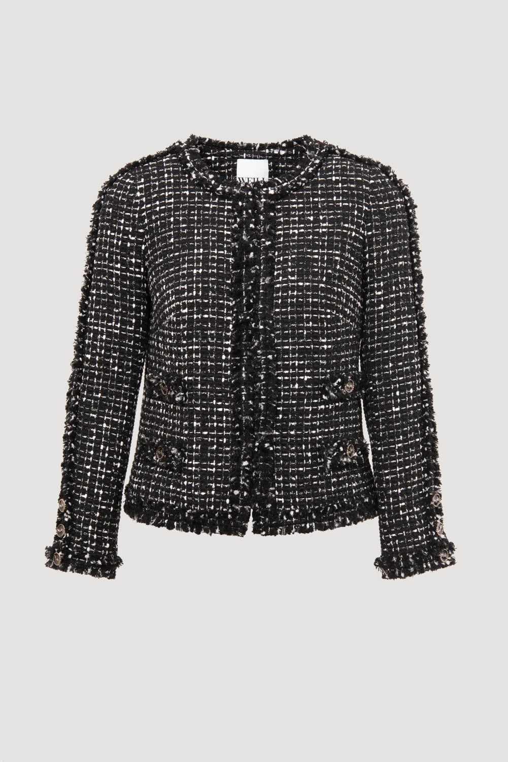 Camyl Noir Fringed Tweed Jacket
