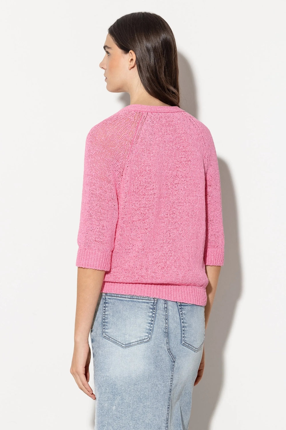 Candy Pink Short Sleeved Cardigan