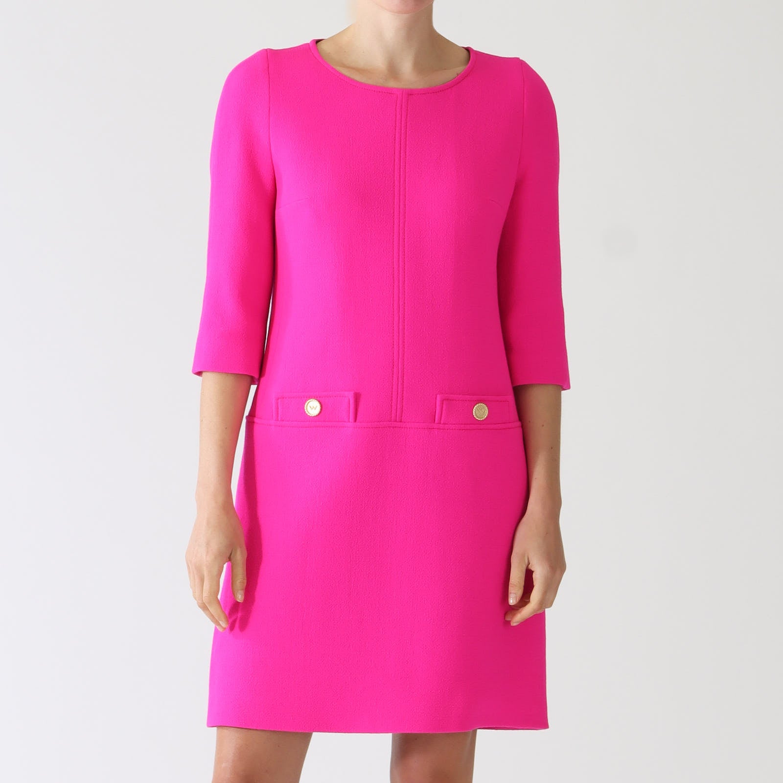 Carlen Pink Pure Wool Mini Dress