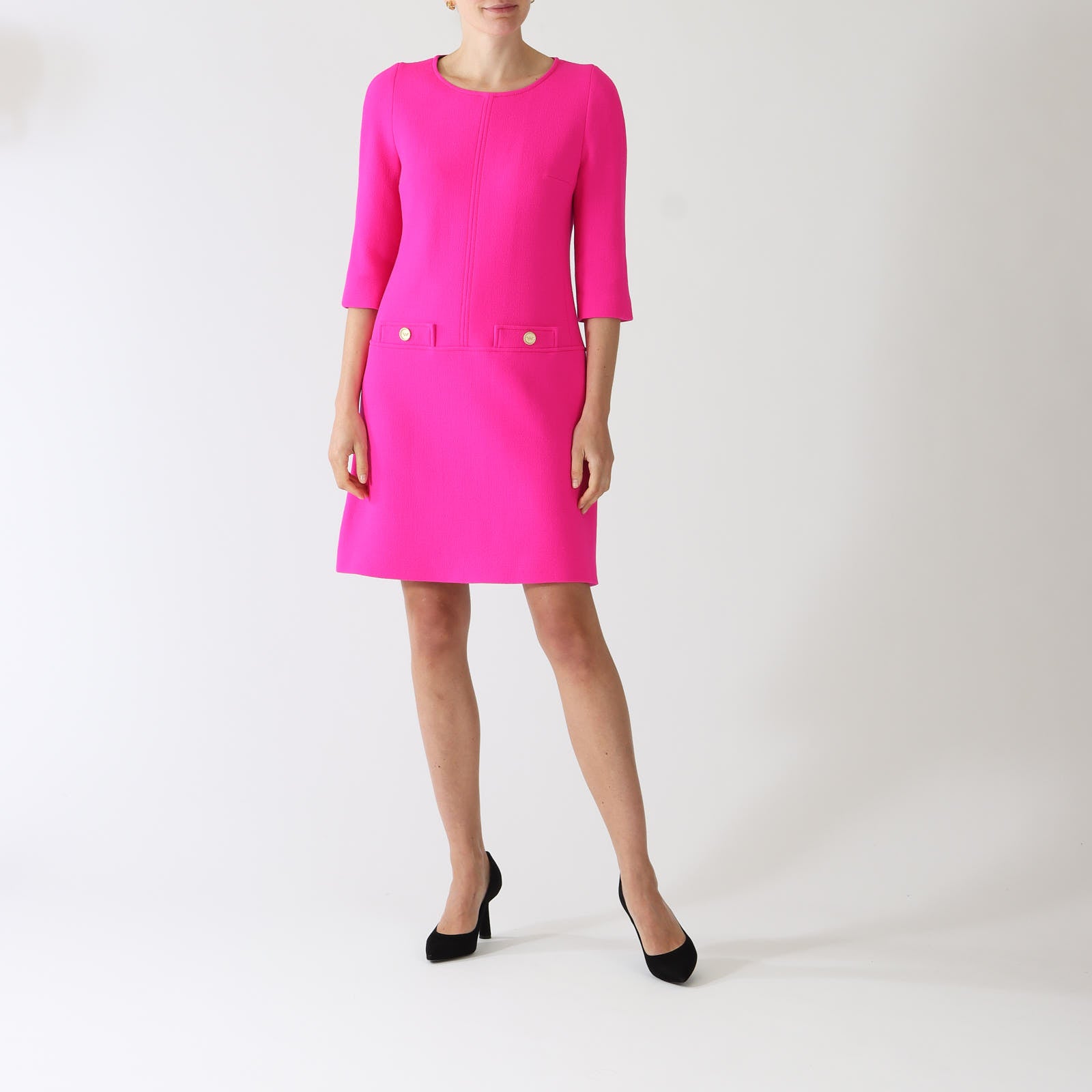 Carlen Pink Pure Wool Mini Dress