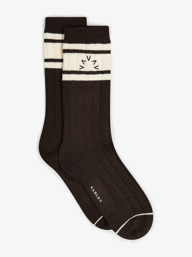 Coffee Bean Malissa Plush Wide Rib Socks