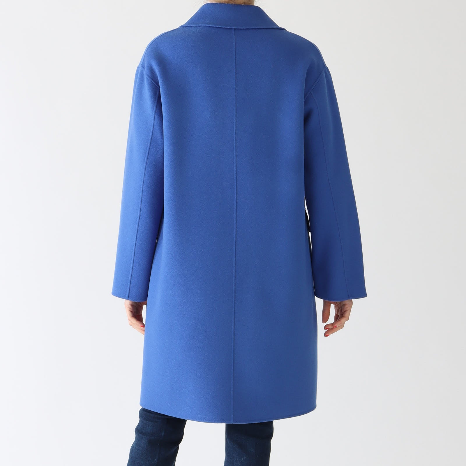 Cornflower Cielo Cocoon Wool Coat