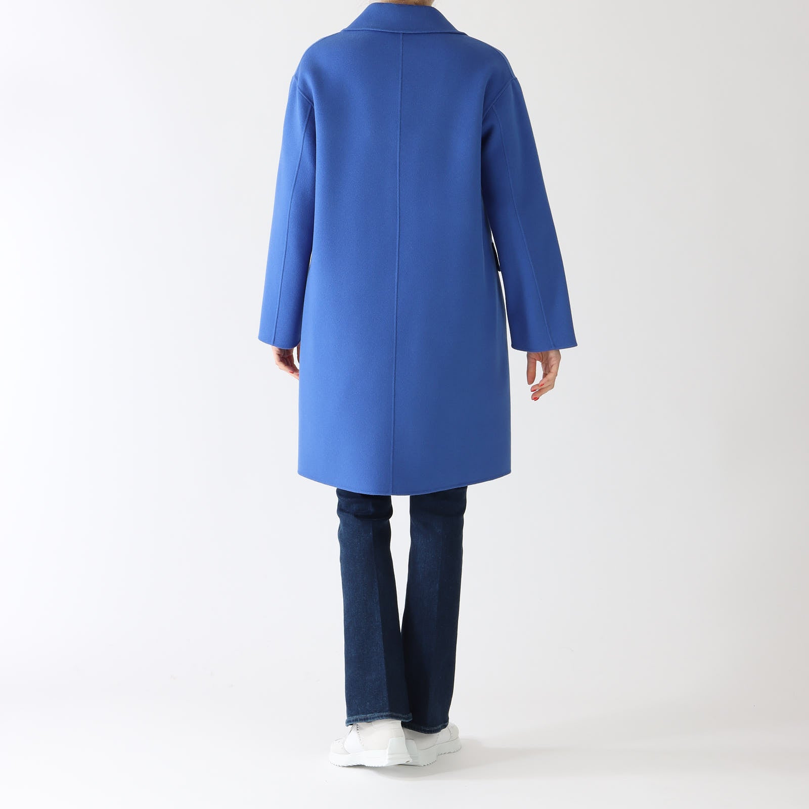 Cornflower Cielo Cocoon Wool Coat