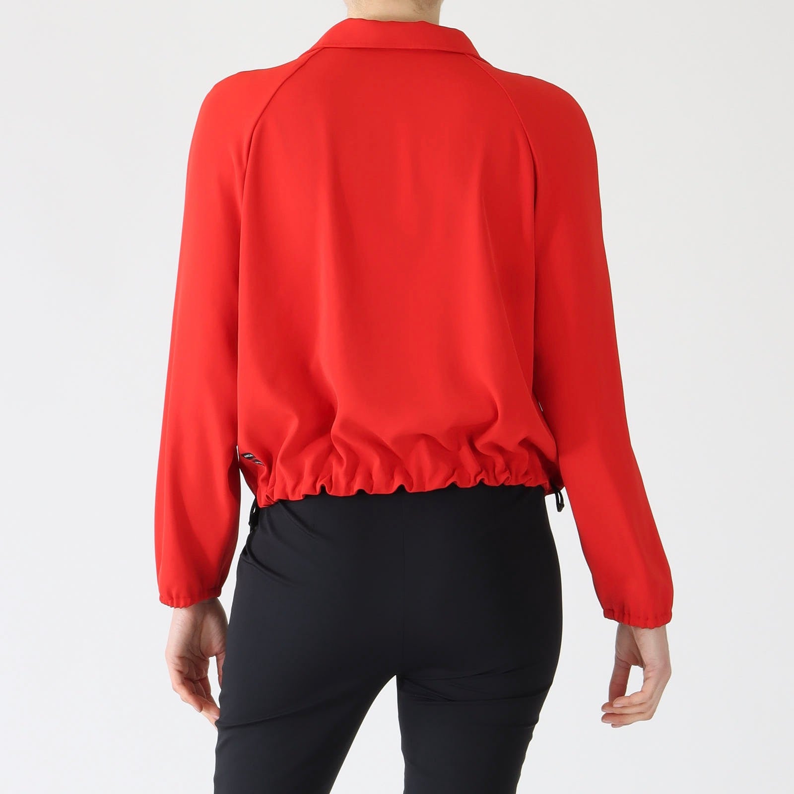 Cranberry Sporty Zip Neck Top