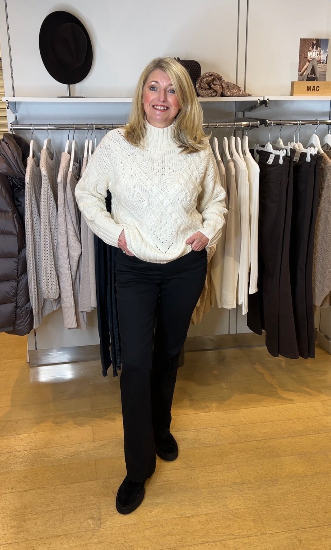 Cream Chunky Cable Knit Sweater