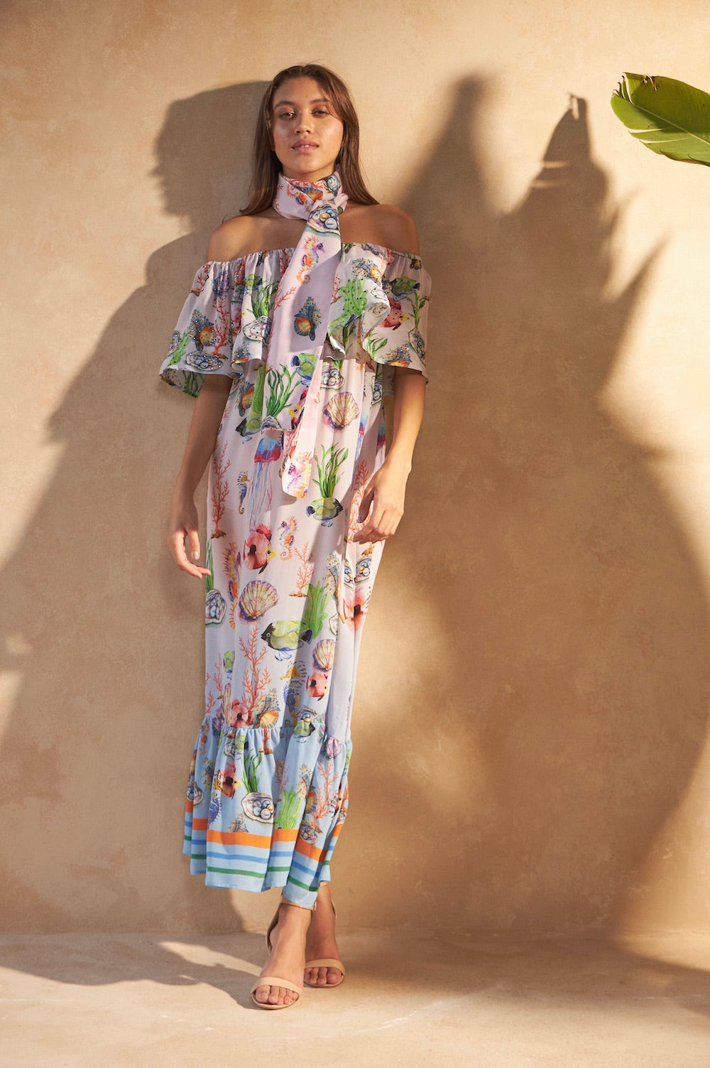 Shells Multicolour Blossom Silk Maxi Dress