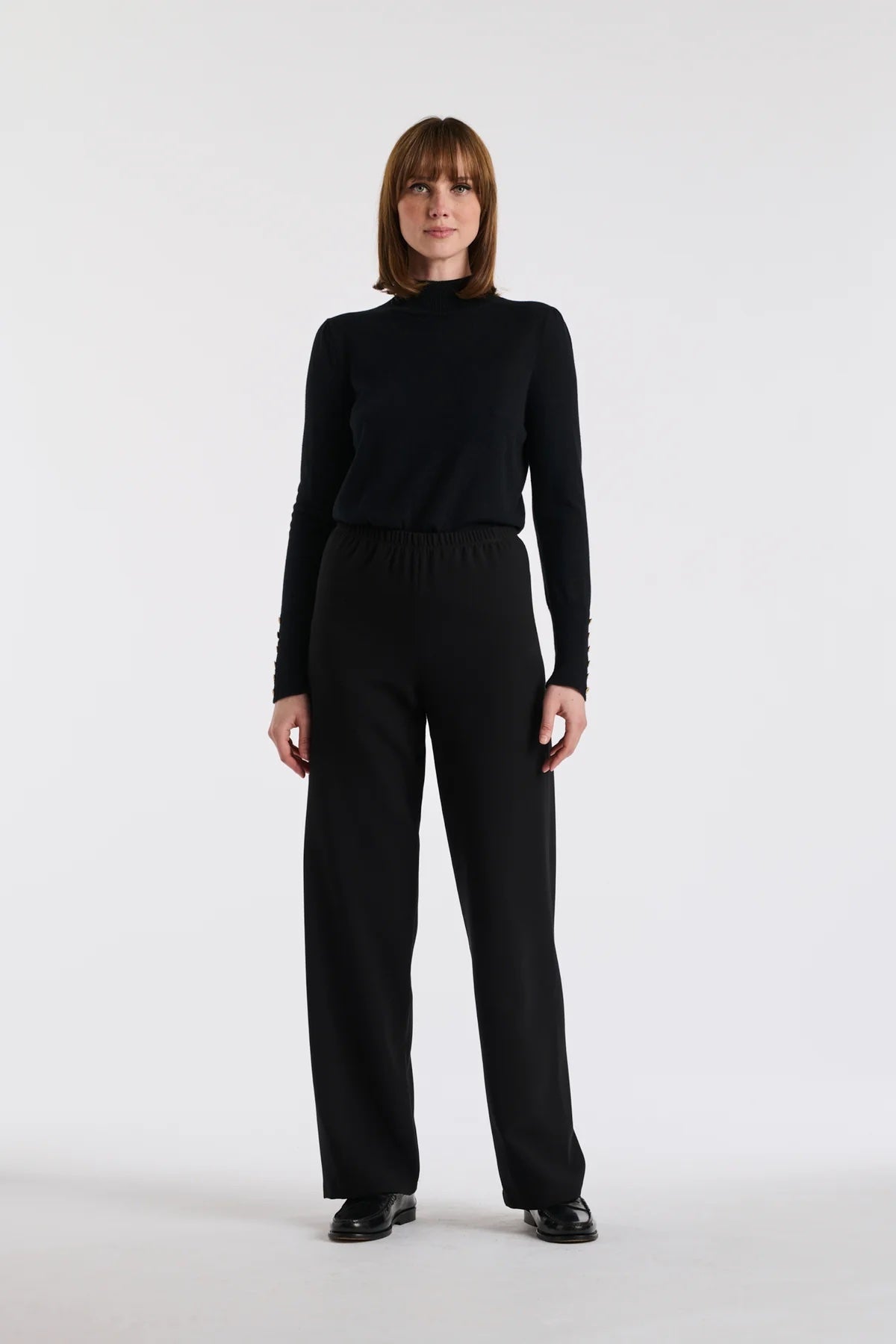 Dann Noir Wide Leg Pants