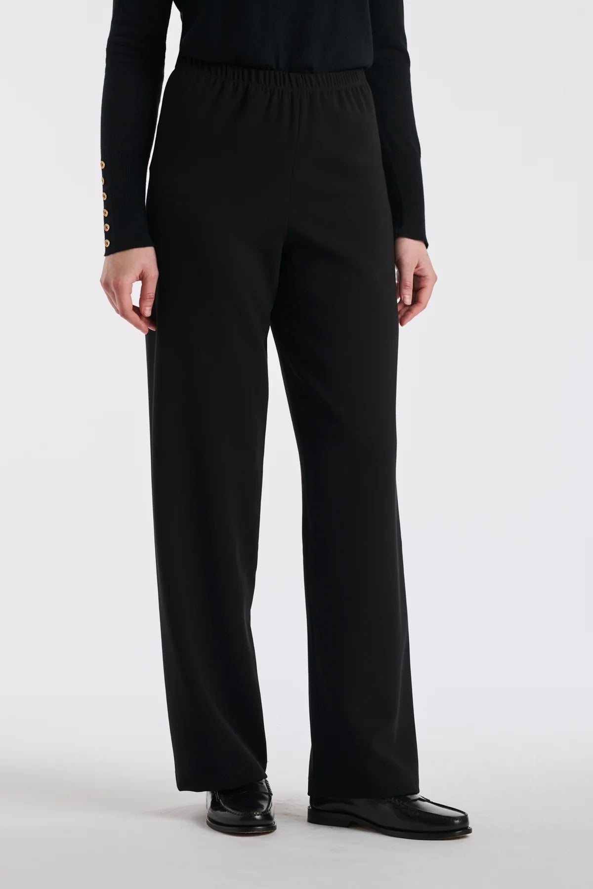 Dann Noir Wide Leg Pants
