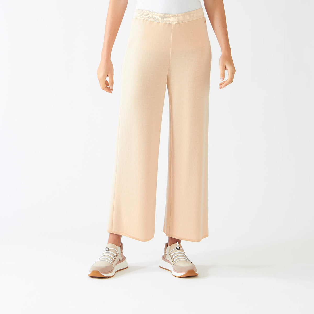 Dark Cream Wide Knit Pants Angela Beer The ultimate ladies shopping