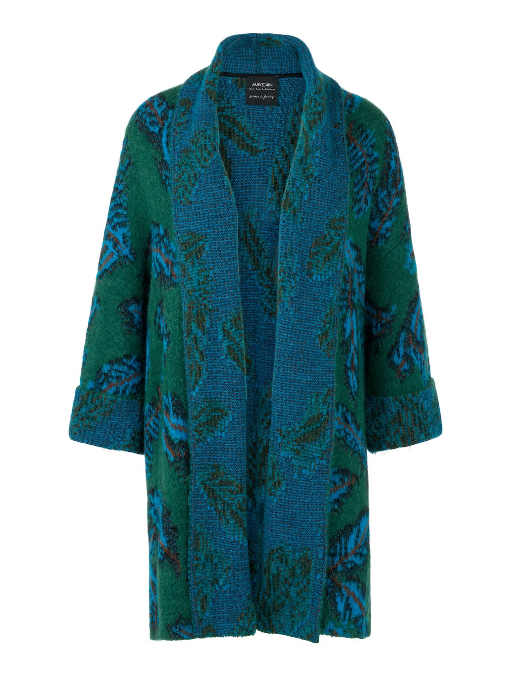 Dark Jade Green Plume Knit Coat