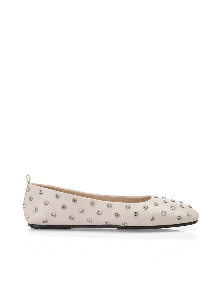 Deep Pearl Crystal Ballerina Flats